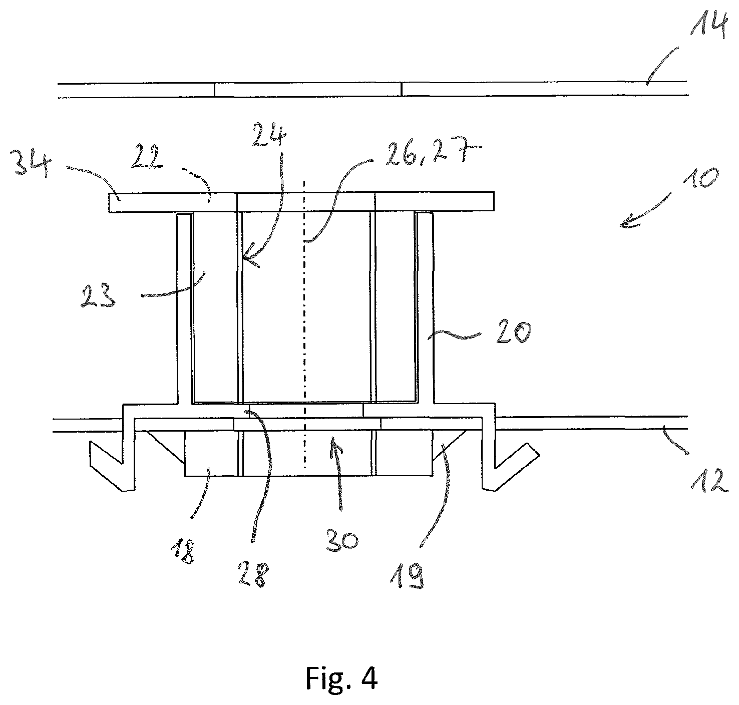 Patent US12312013 Figure 4 – Device for compensating for tolerances