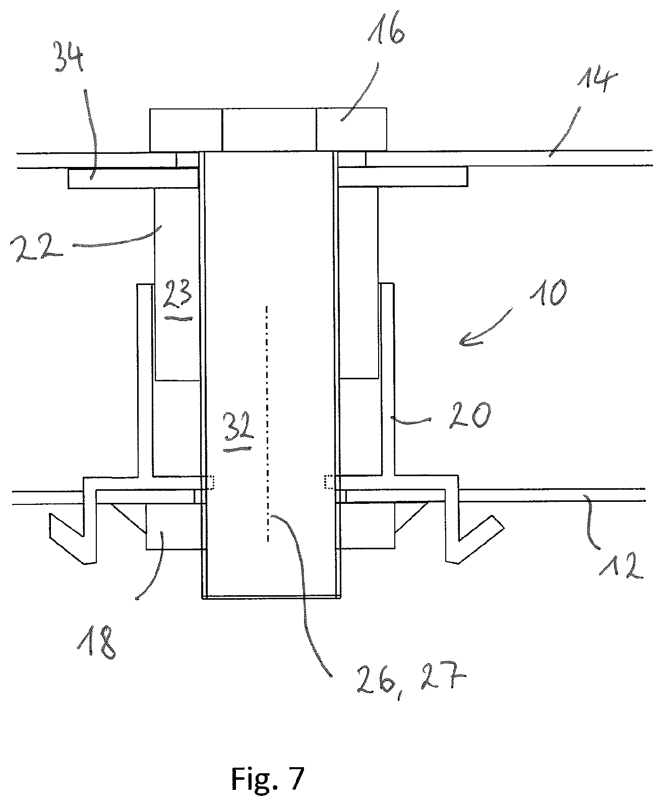 Patent US12312013 Figure 7 – Device for compensating for tolerances