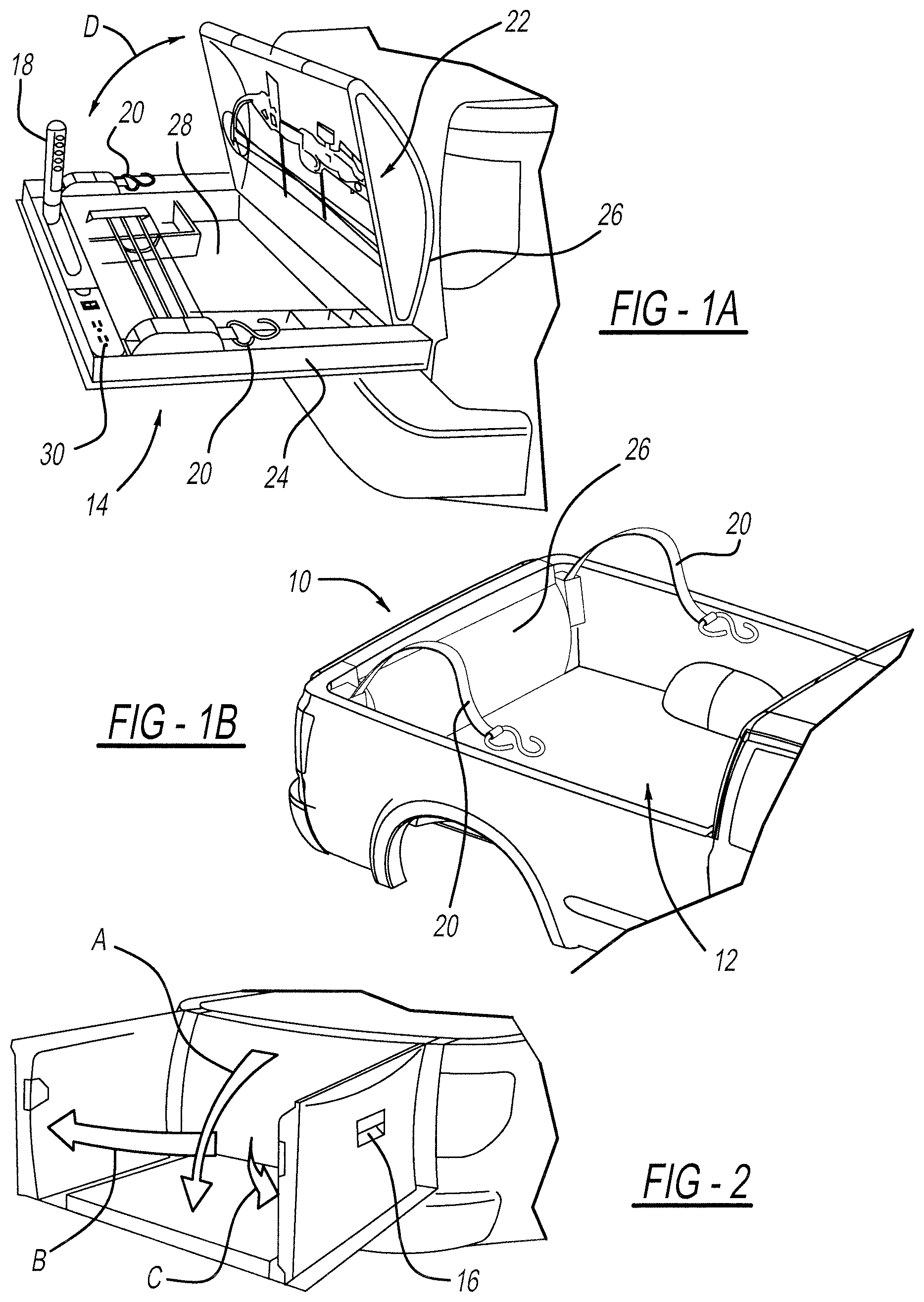 Patent US12312015 Figure 1 – Modular tailgate
