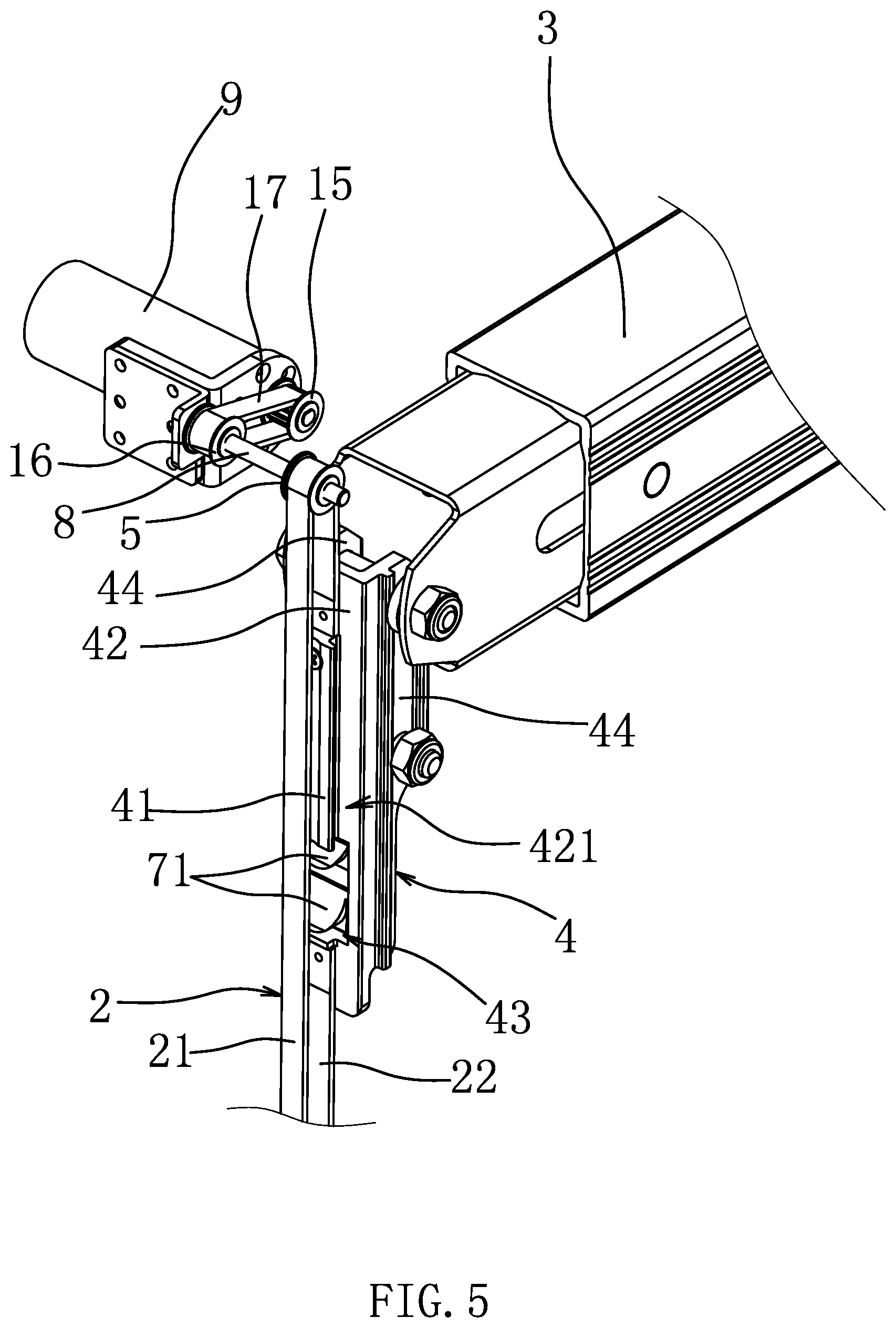 Patent US12312017 Figure 5 – Tiering device for a freight compartment
