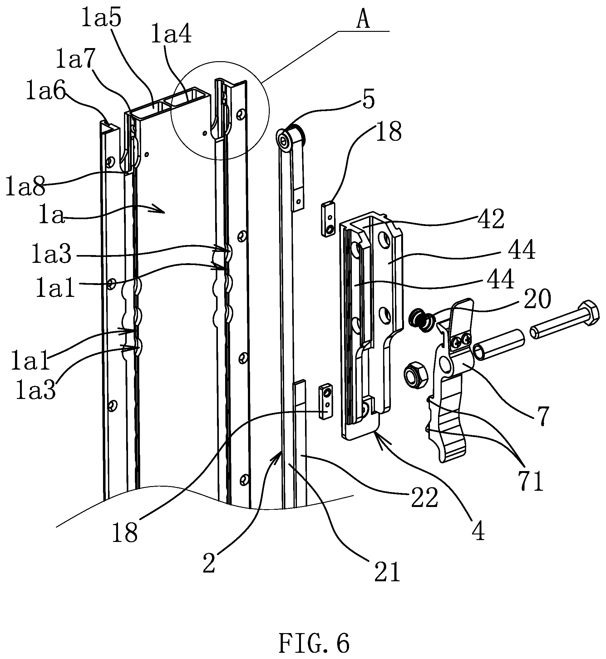 Patent US12312017 Figure 6 – Tiering device for a freight compartment