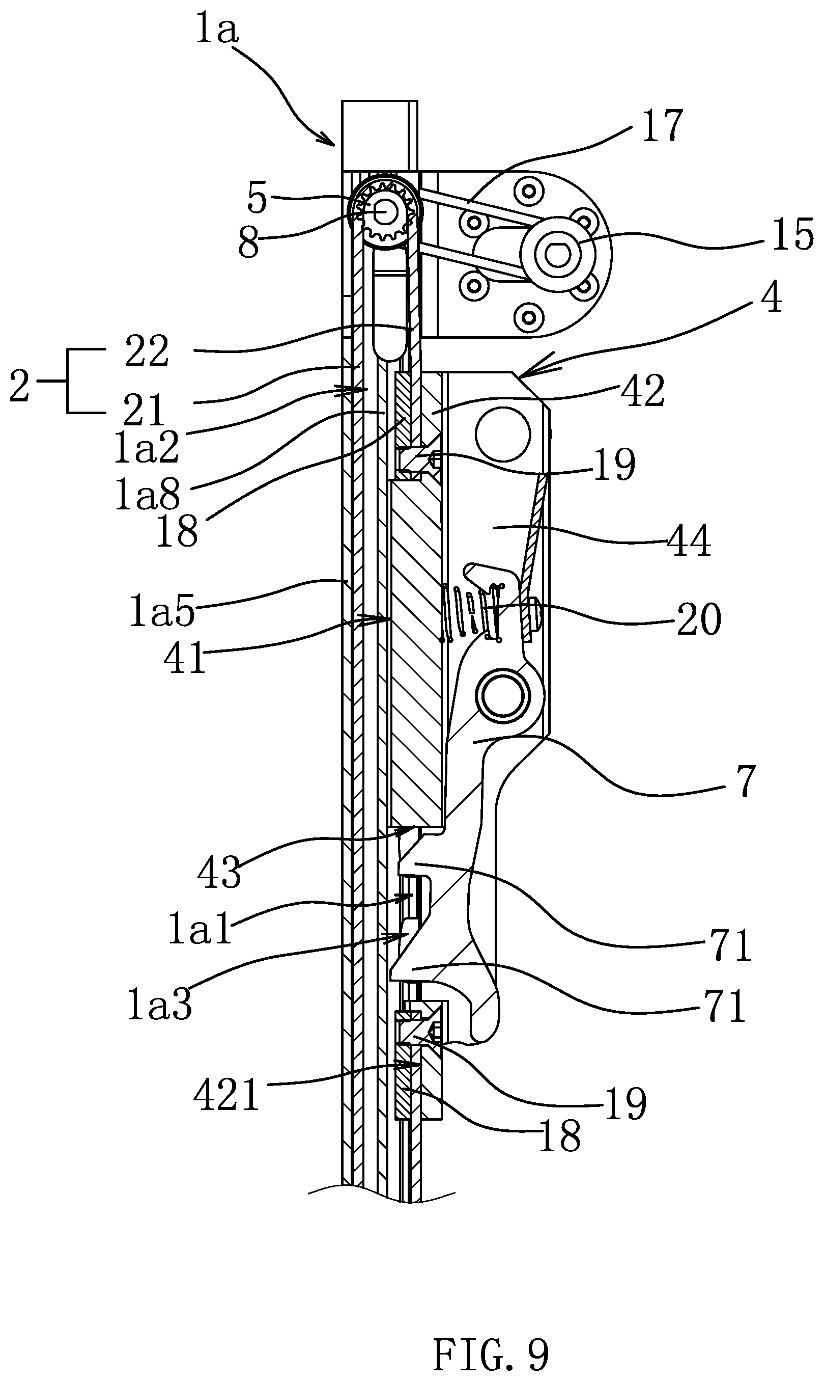 Patent US12312017 Figure 9 – Tiering device for a freight compartment