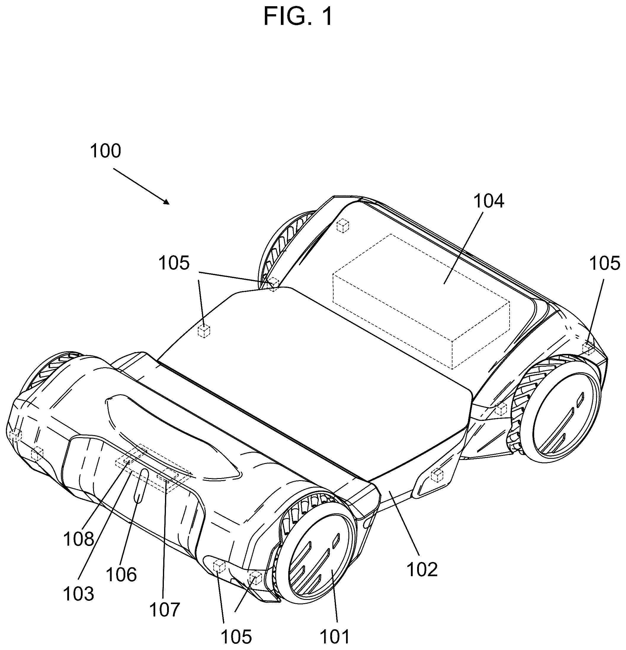 Patent US12312018 Figure 1 – Autonomous versatile vehicle system