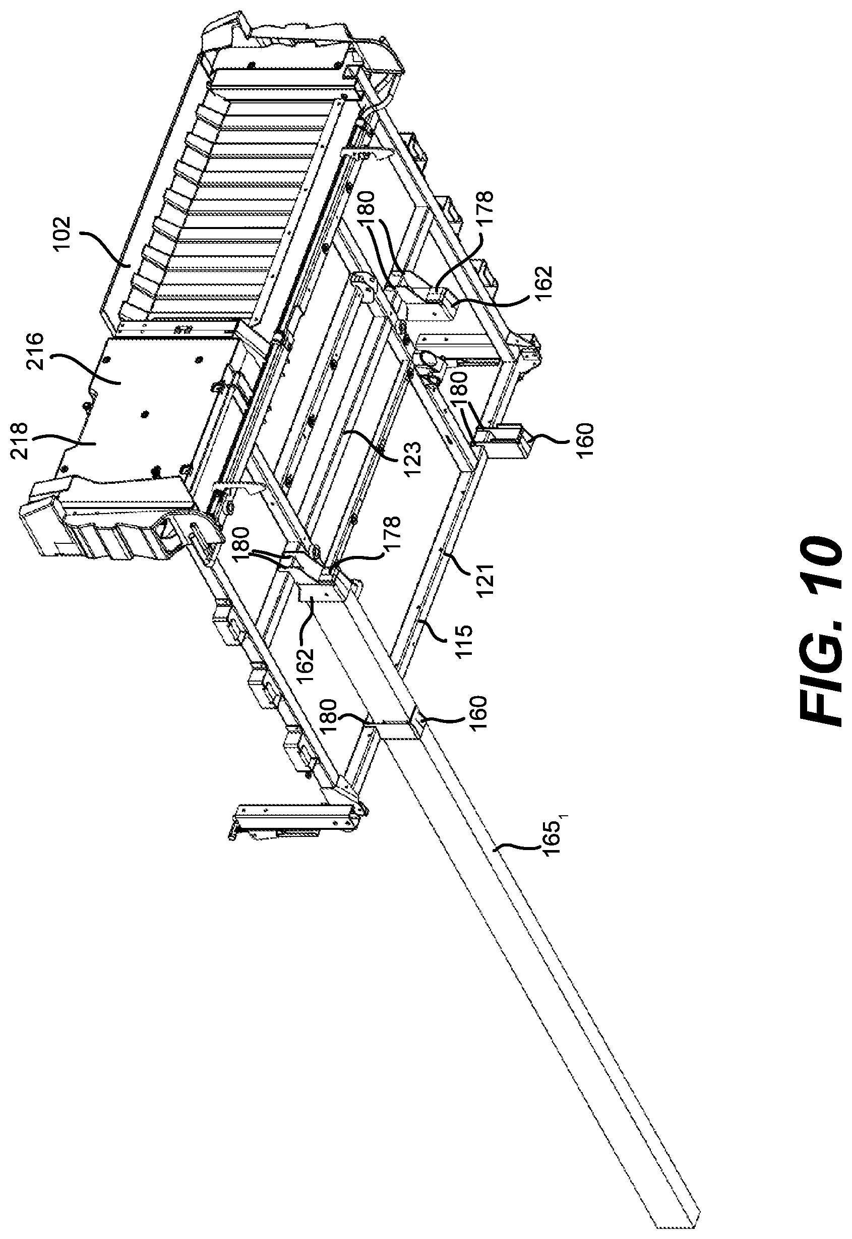 Patent US12312019 Figure 10 – Vehicle having a cargo bed with a pass-through opening