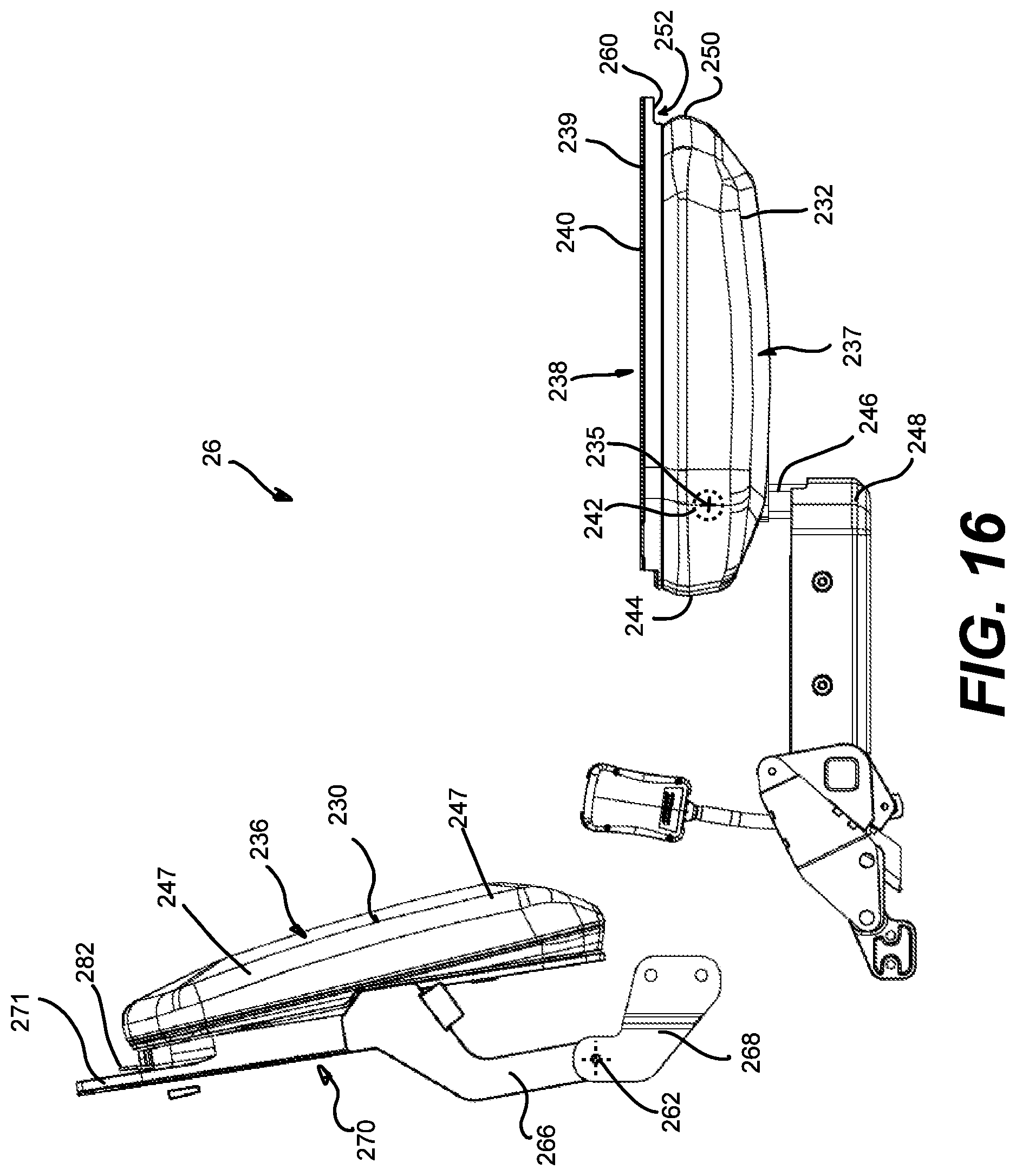 Patent US12312019 Figure 16 – Vehicle having a cargo bed with a pass-through opening