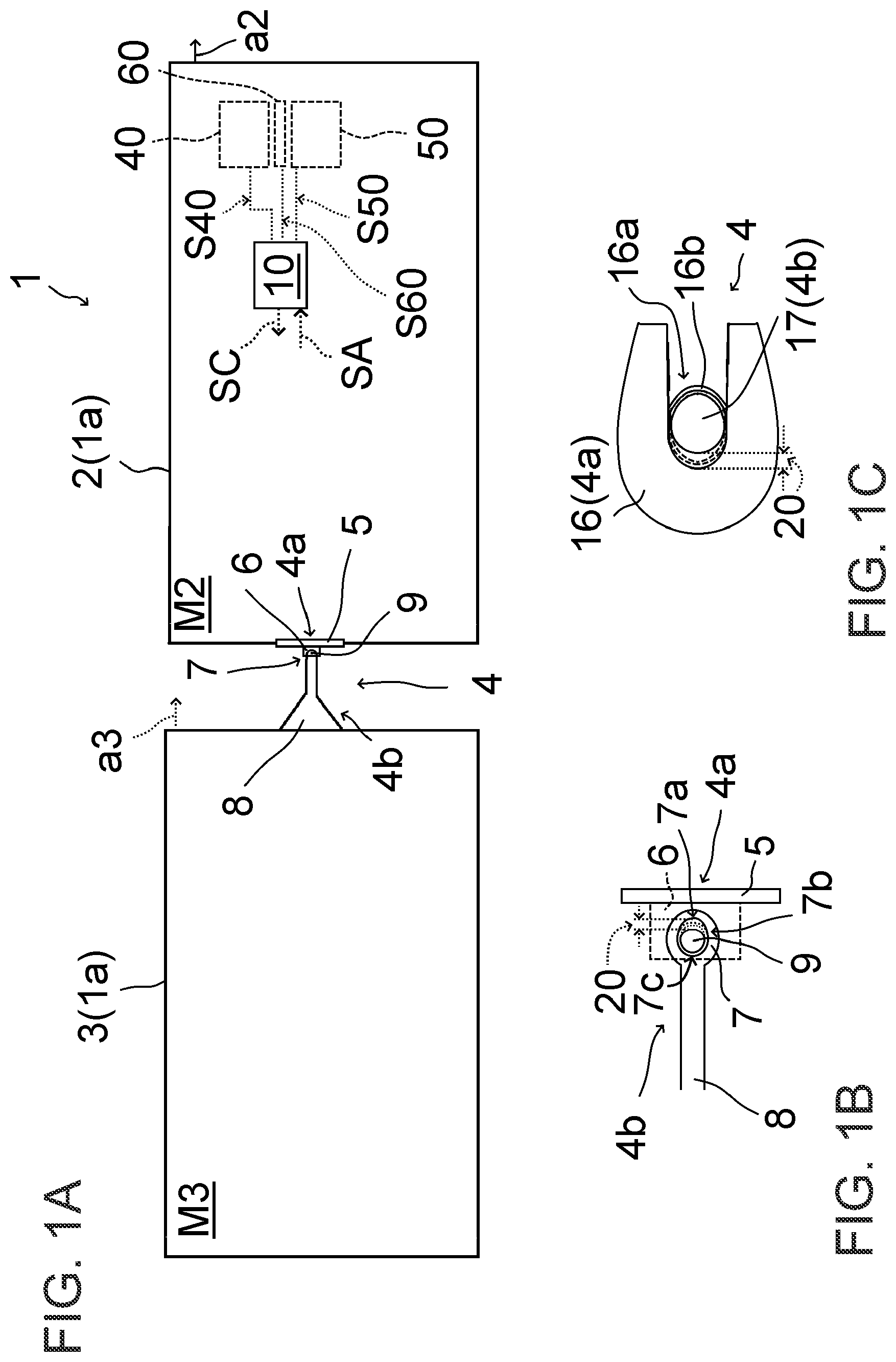 Patent US12312026 Figure 1 – Method for monitoring a coupling connection between vehicle parts of a vehicle combination, and vehicle combination