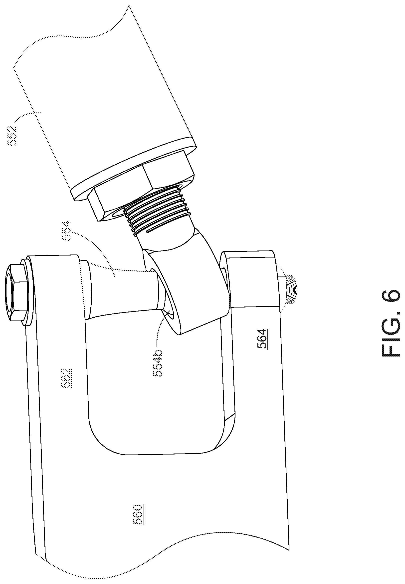Patent US12312031 Figure 6 – Adjustable height pin for a tie rod