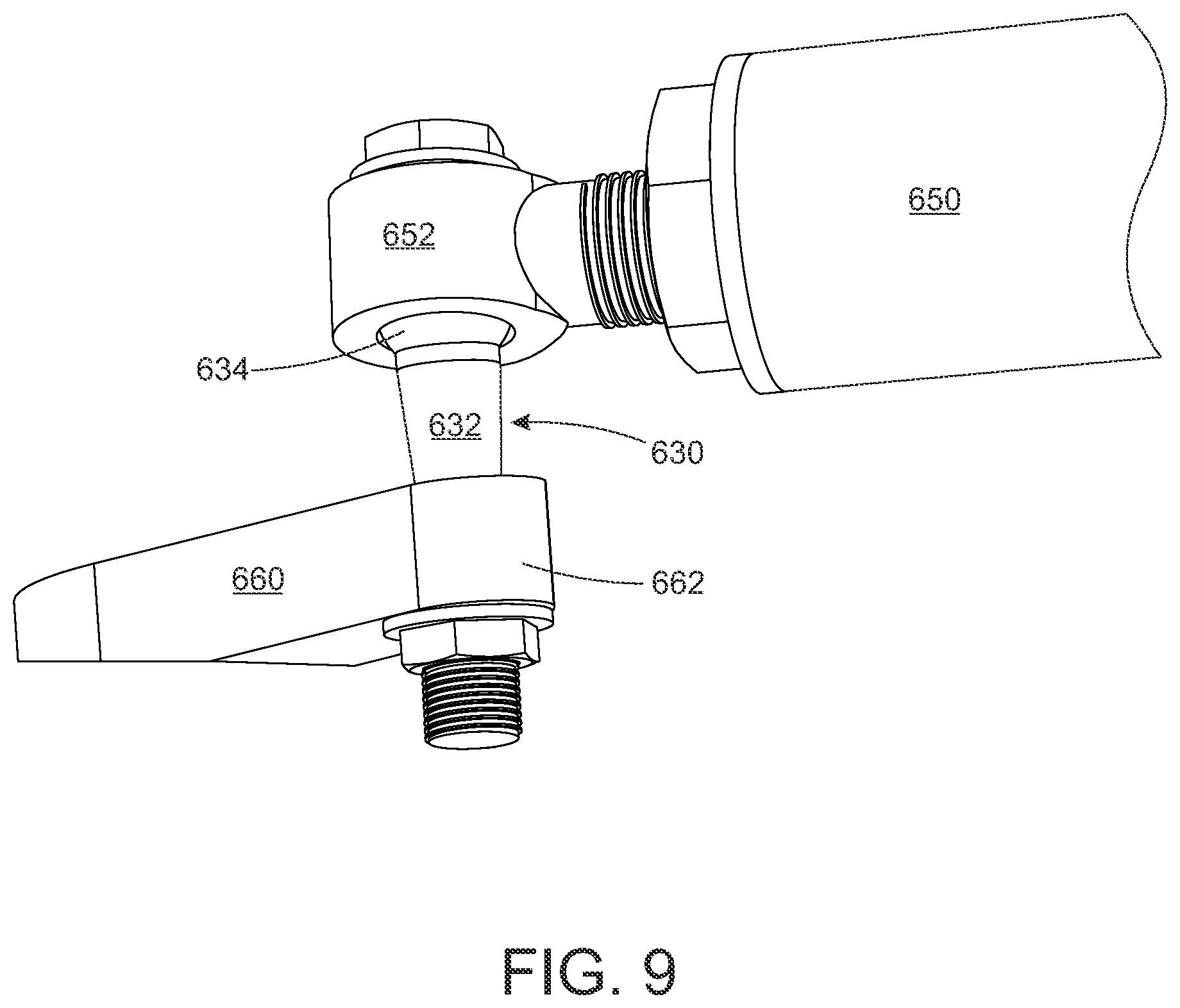 Patent US12312031 Figure 9 – Adjustable height pin for a tie rod