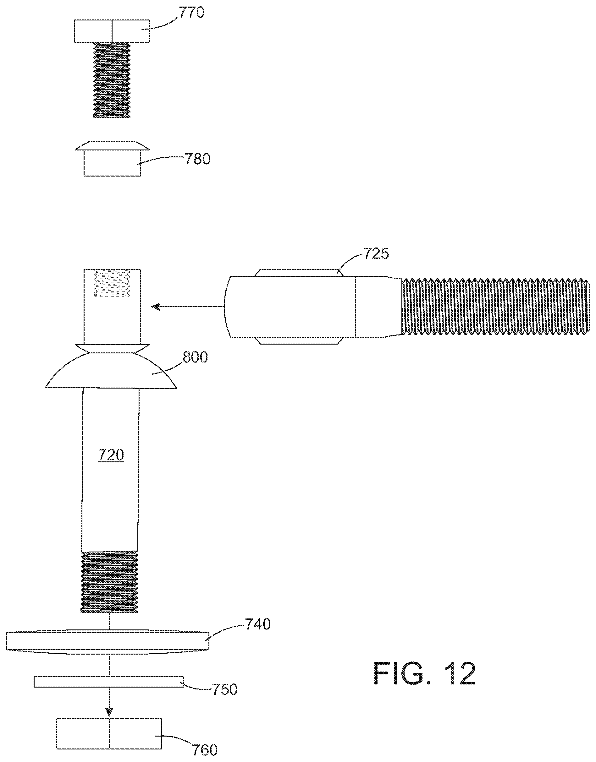 Patent US12312031 Figure 12 – Adjustable height pin for a tie rod