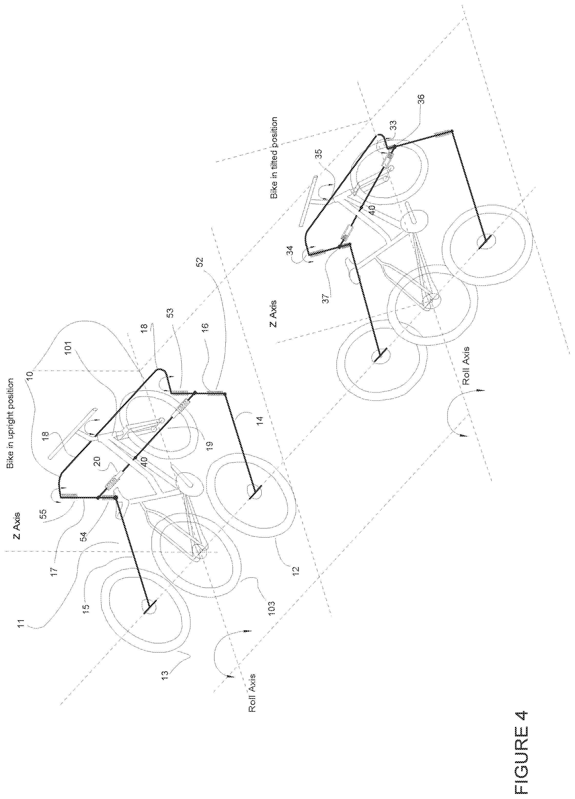 Patent US12312033 Figure 4 – Bicycle stabilization system