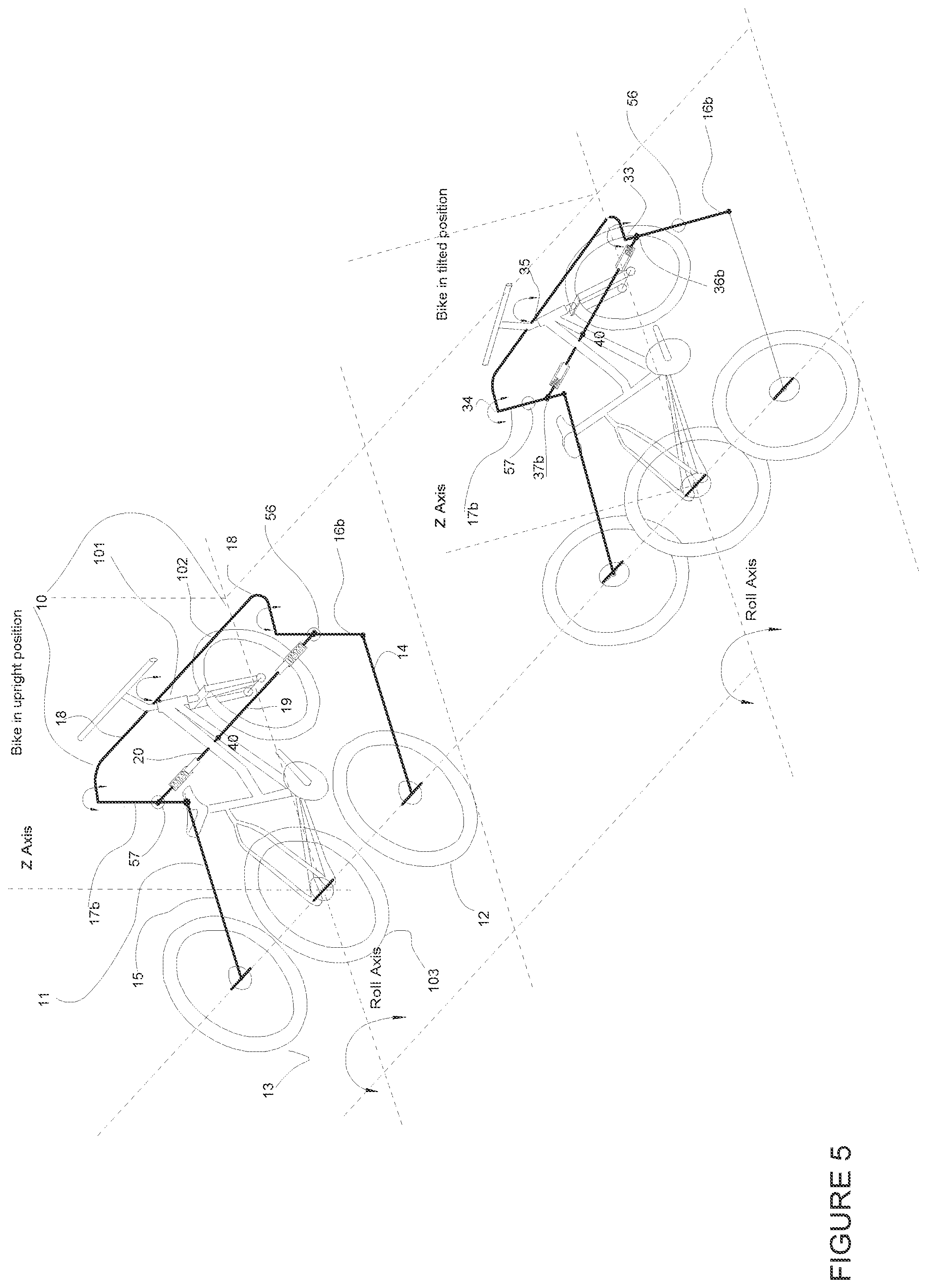 Patent US12312033 Figure 5 – Bicycle stabilization system
