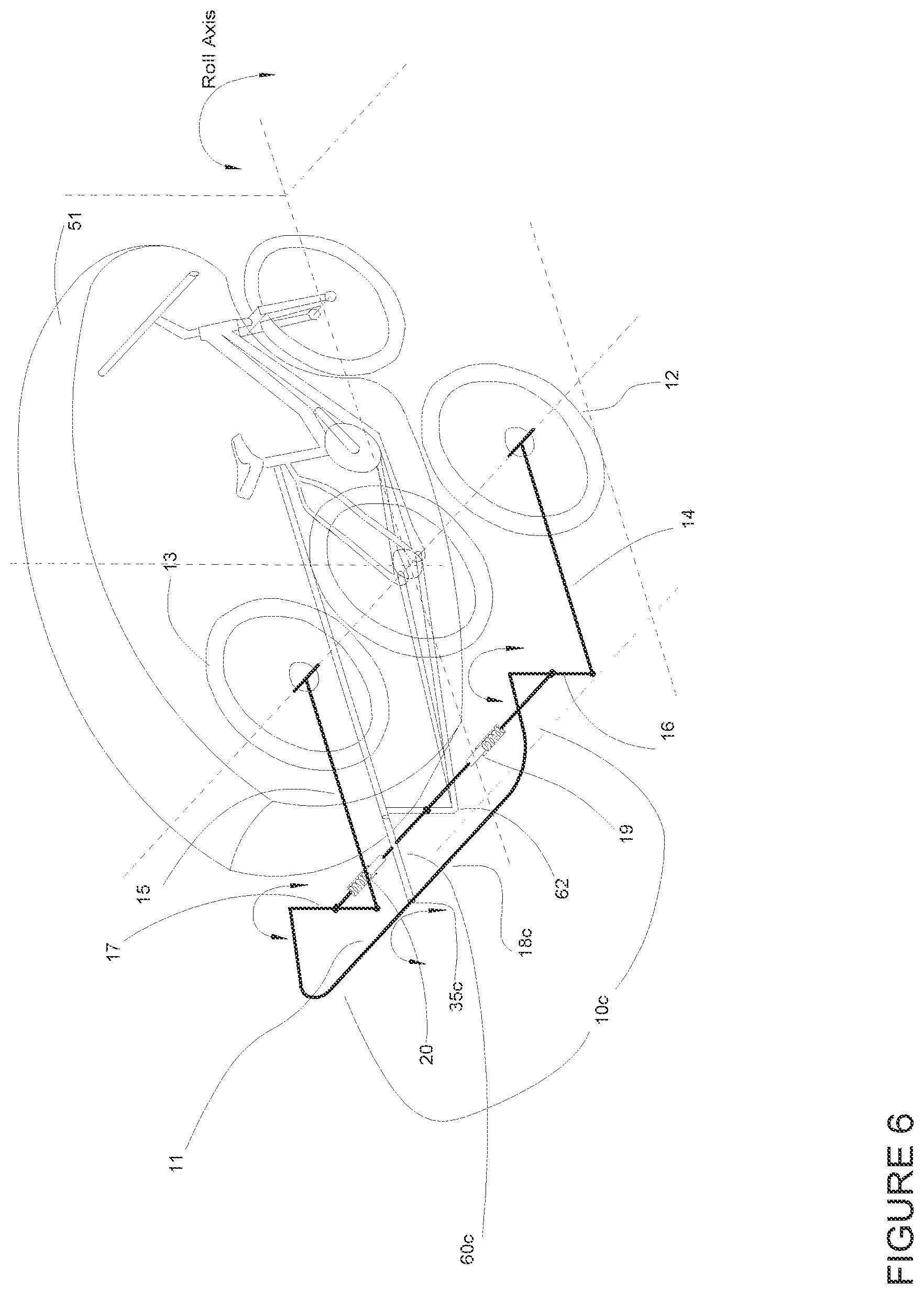 Patent US12312033 Figure 6 – Bicycle stabilization system