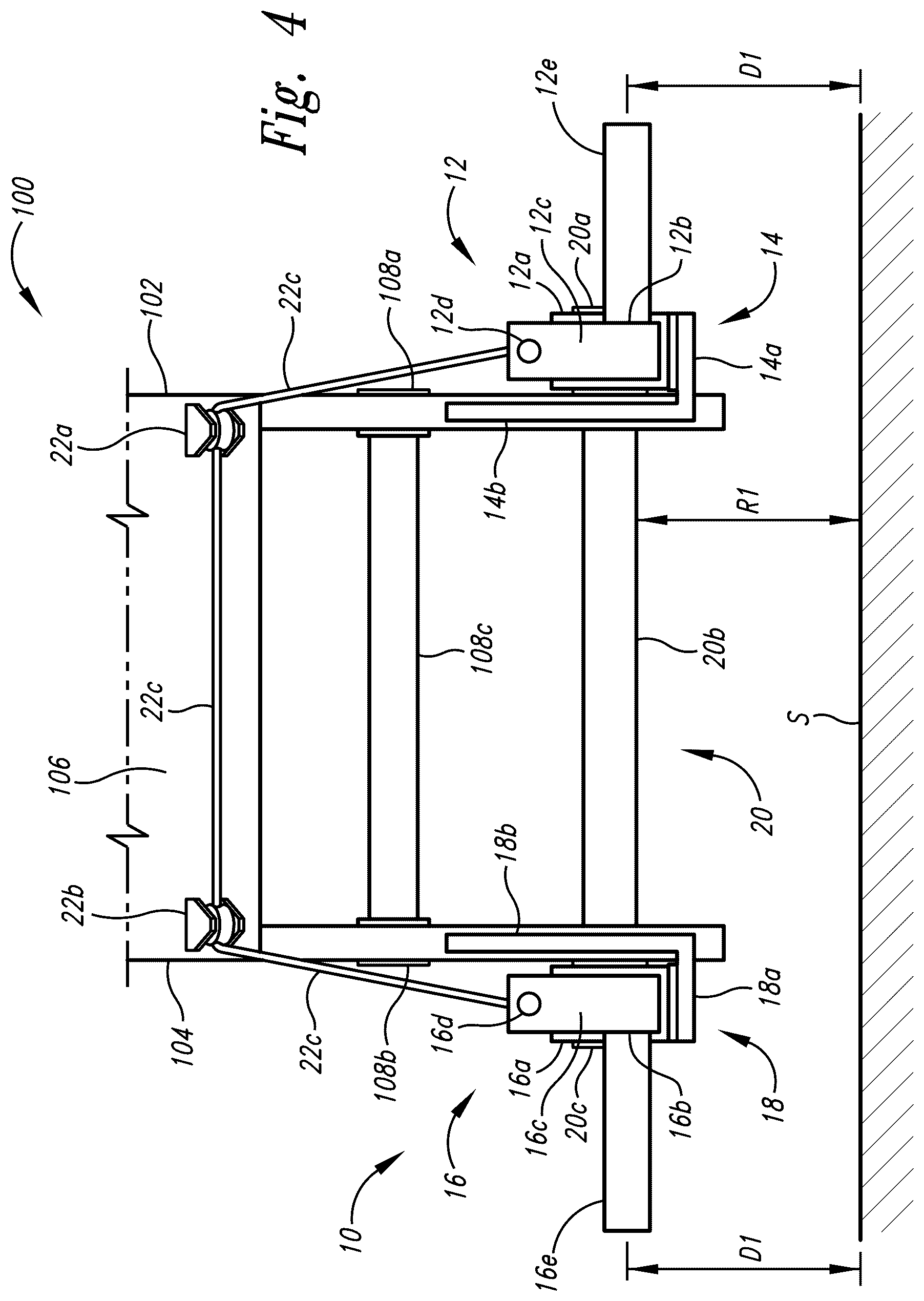 Patent US12312035 Figure 4 – Foot peg elevational system for self-propelled two-wheeled vehicles