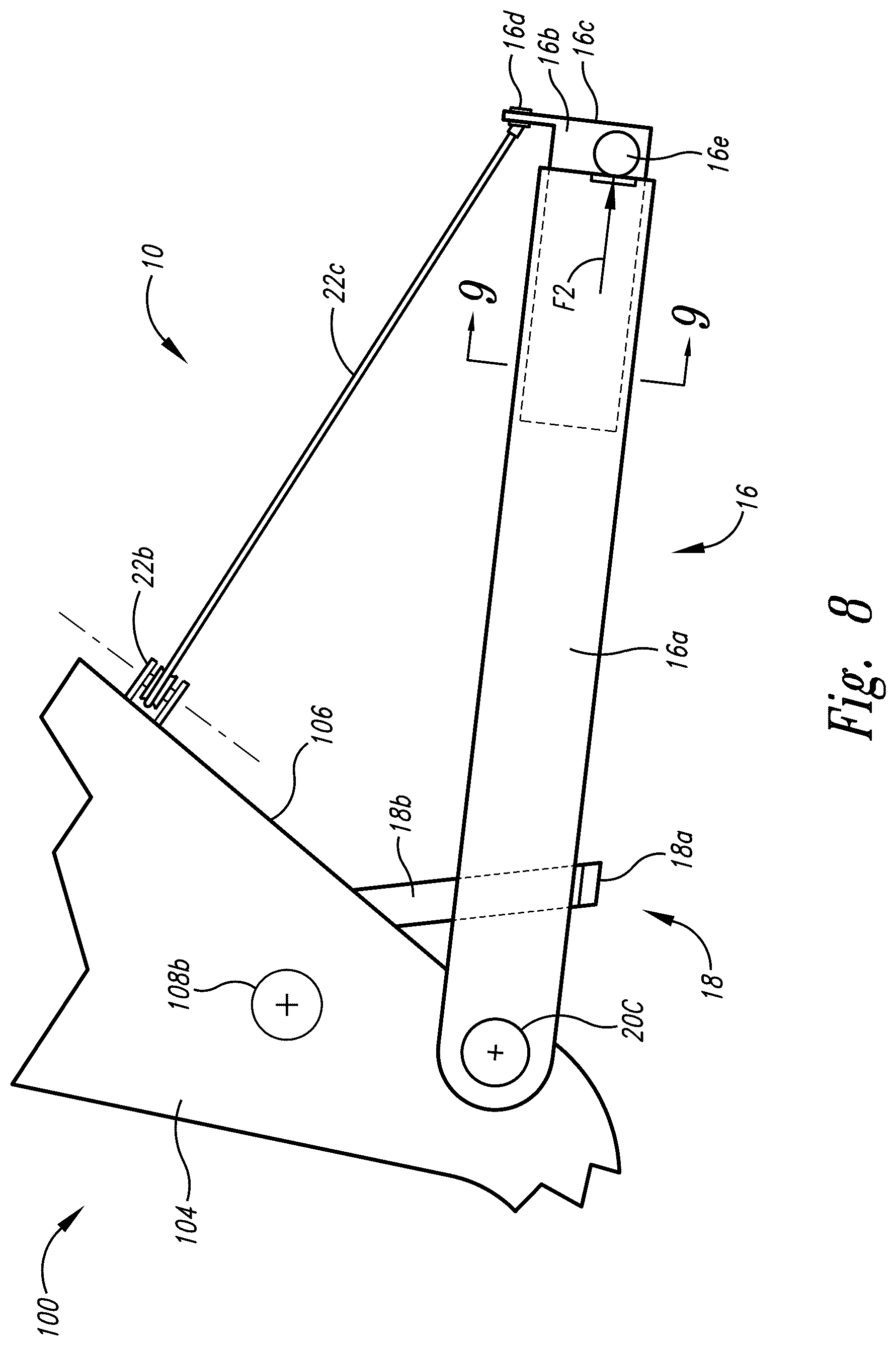 Patent US12312035 Figure 8 – Foot peg elevational system for self-propelled two-wheeled vehicles
