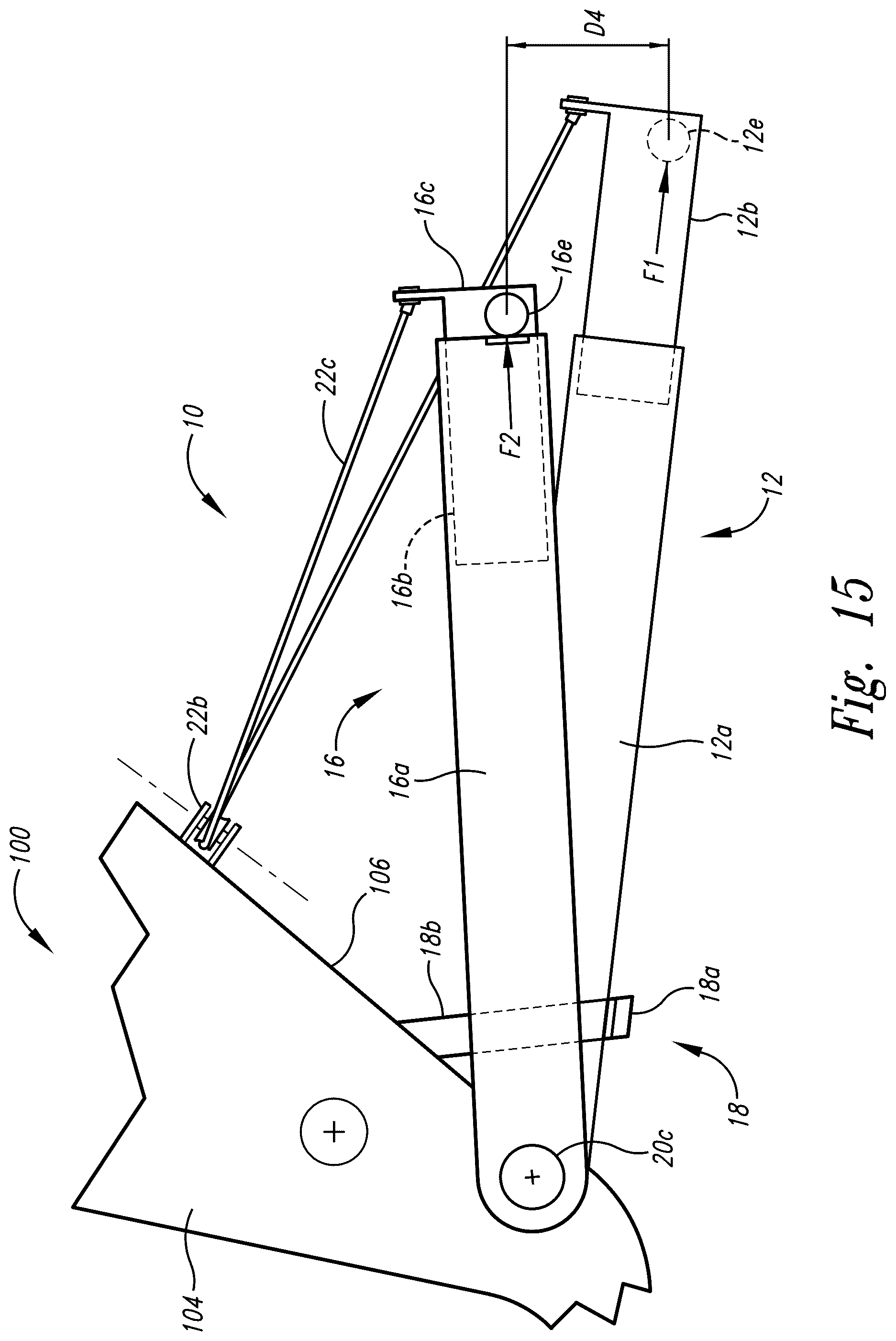 Patent US12312035 Figure 15 – Foot peg elevational system for self-propelled two-wheeled vehicles