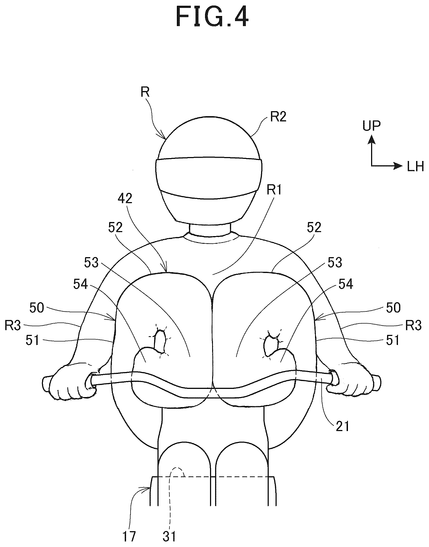Patent US12312036 Figure 4 – Airbag device
