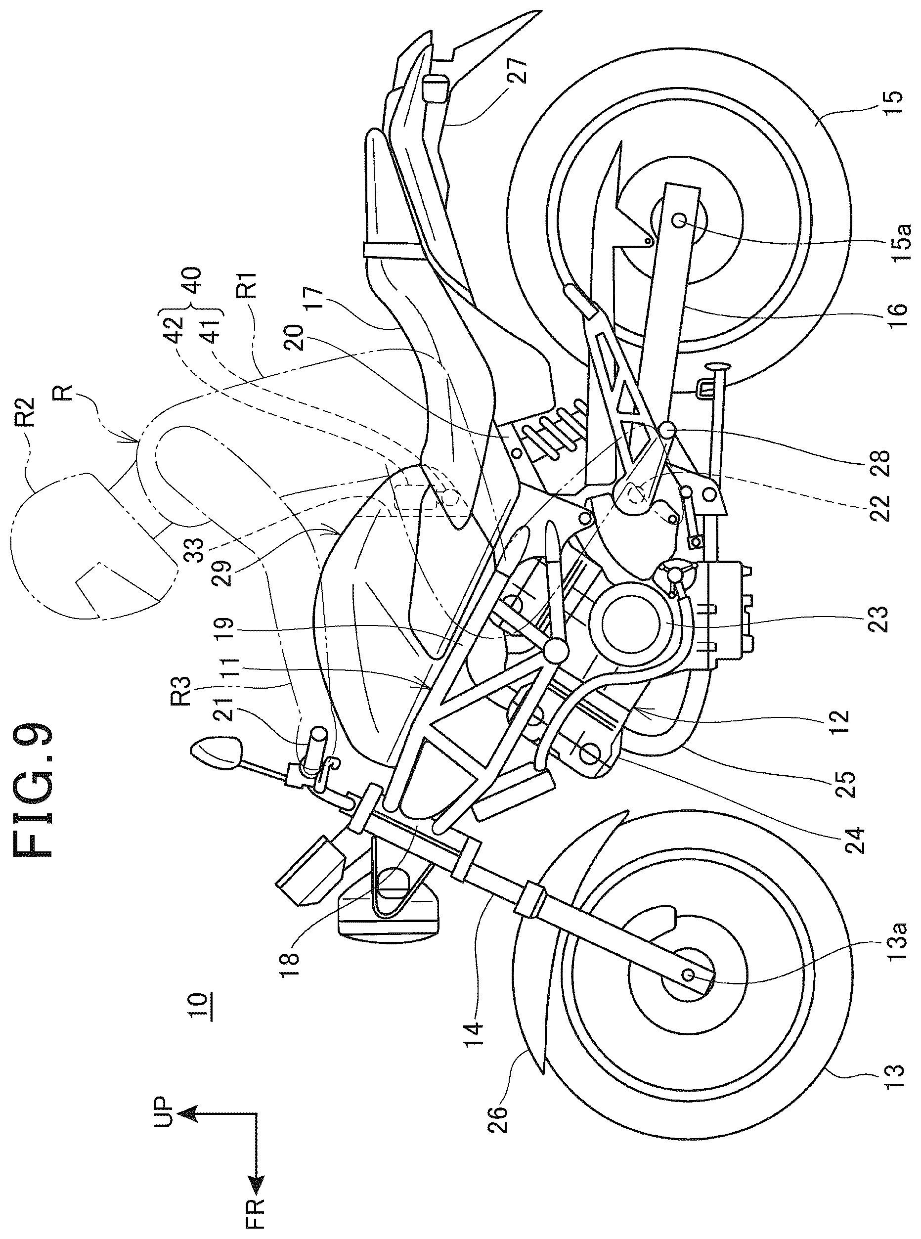 Patent US12312036 Figure 9 – Airbag device