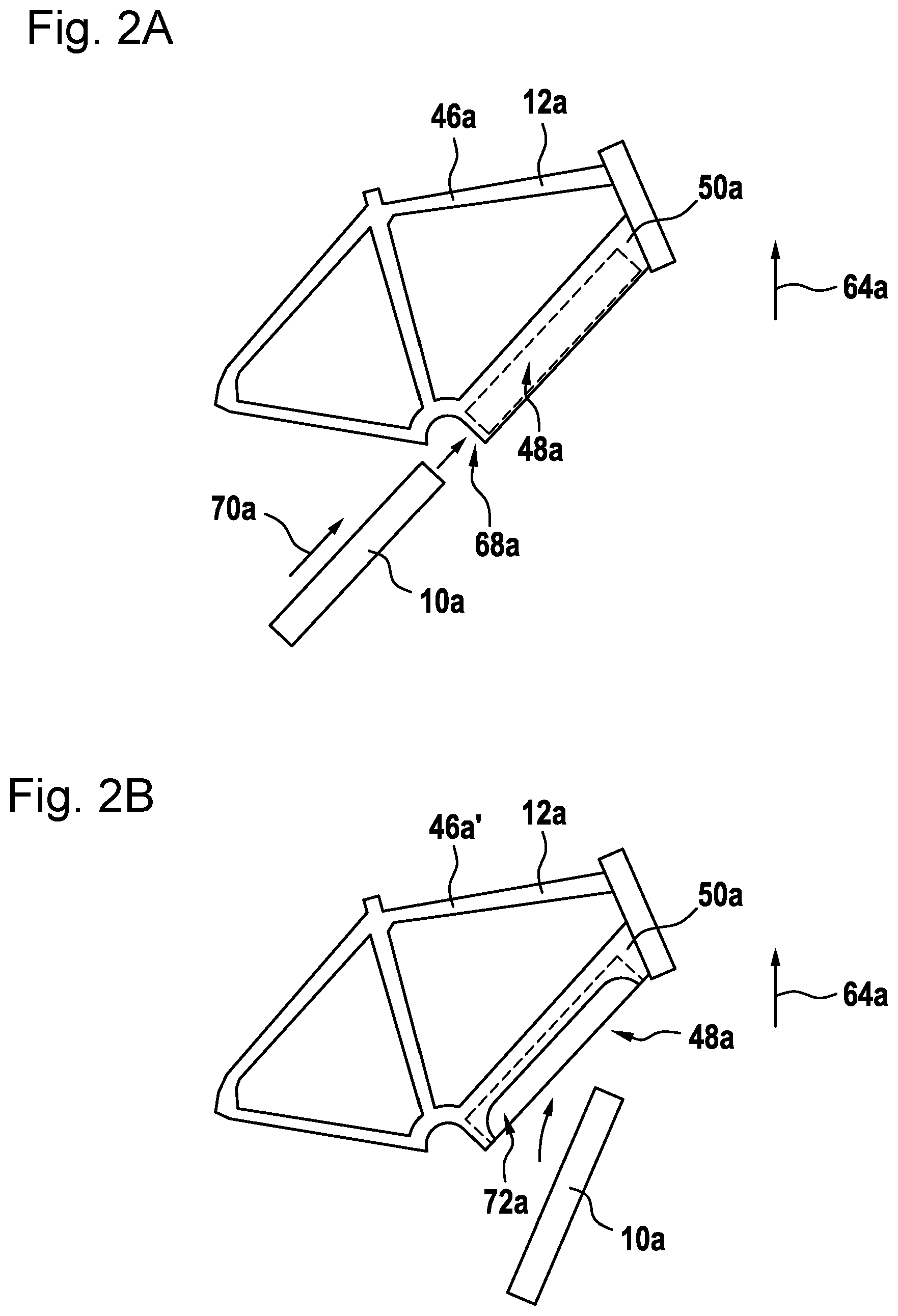 Patent US12312037 Figure 2 – Holding device for releasably holding a bicycle accumulator on a bicycle frame