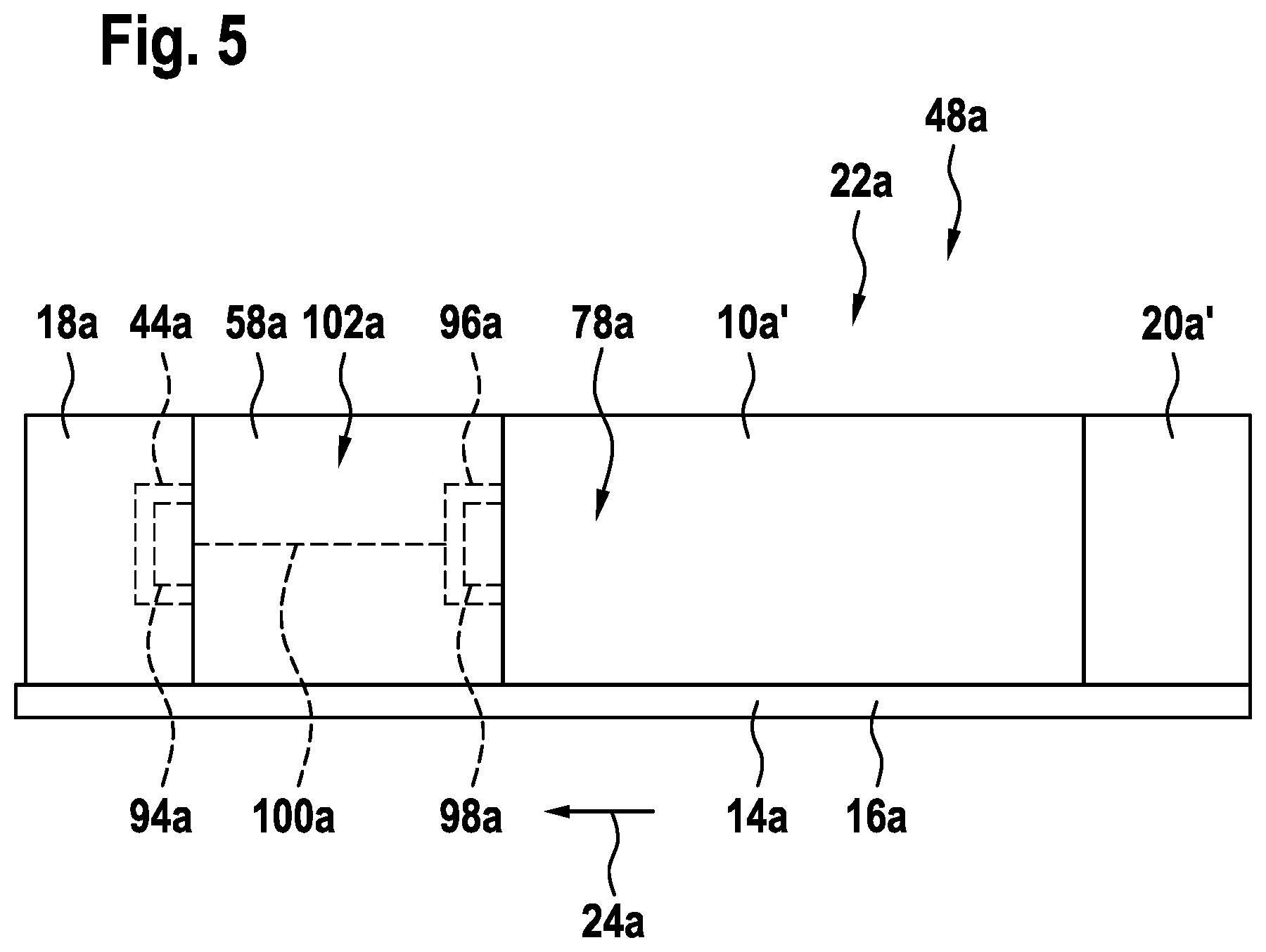 Patent US12312037 Figure 5 – Holding device for releasably holding a bicycle accumulator on a bicycle frame