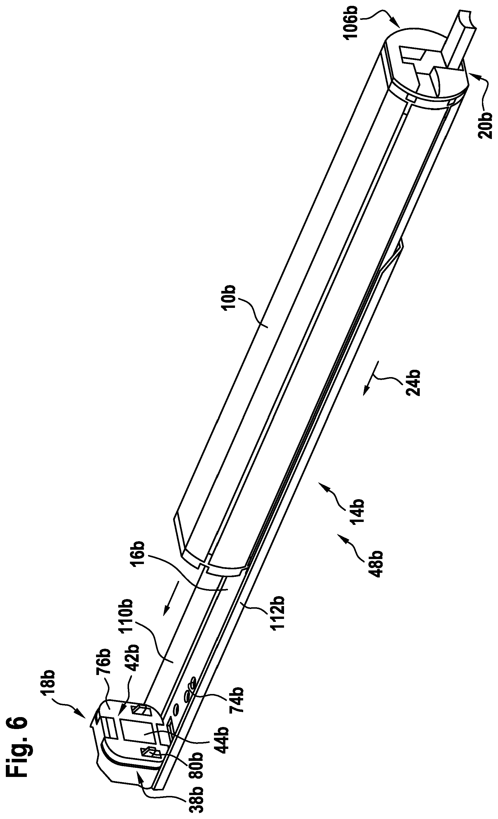 Patent US12312037 Figure 6 – Holding device for releasably holding a bicycle accumulator on a bicycle frame