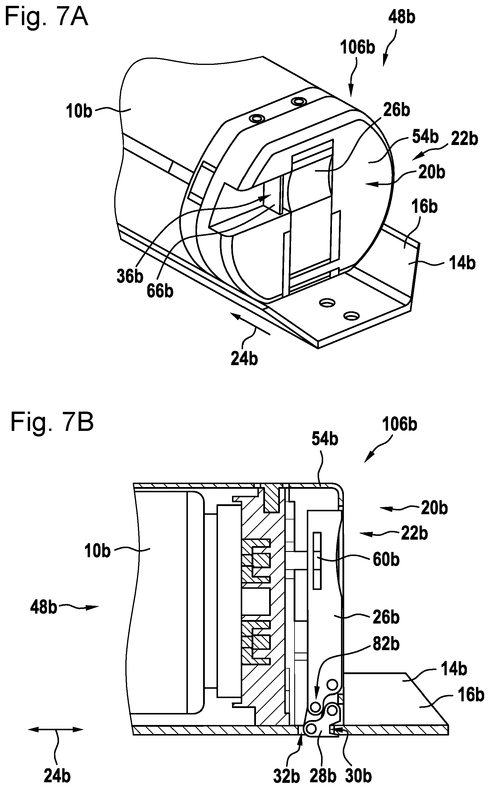 Patent US12312037 Figure 7 – Holding device for releasably holding a bicycle accumulator on a bicycle frame