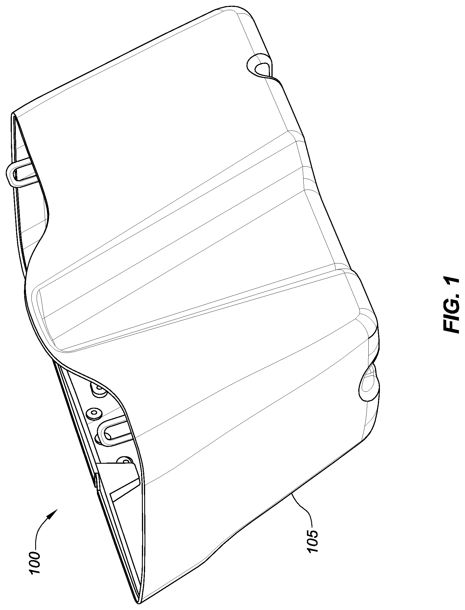 Patent US12312038 Figure 1 – Motorcycle saddlebag subwoofer