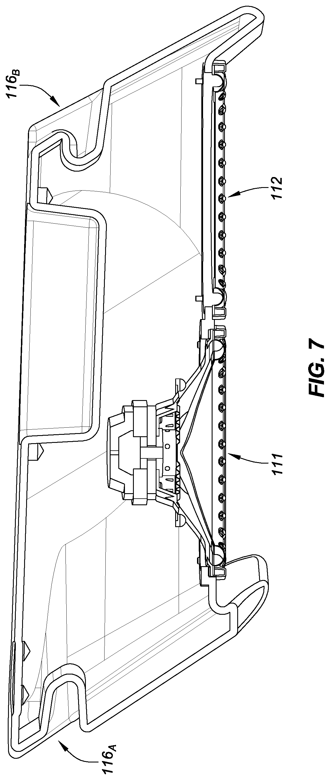 Patent US12312038 Figure 6 – Motorcycle saddlebag subwoofer