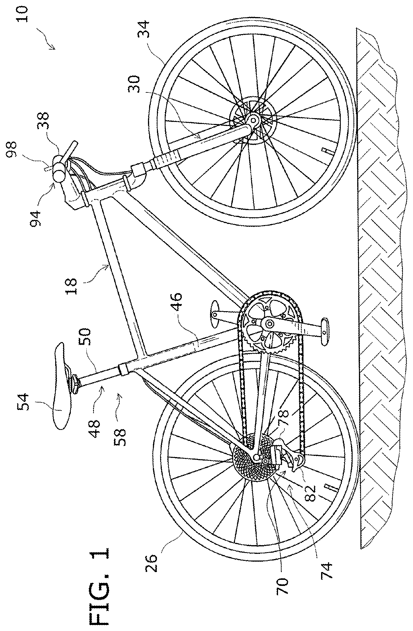 Patent US12312039 Figure 1 – Bicycle telescopic apparatus