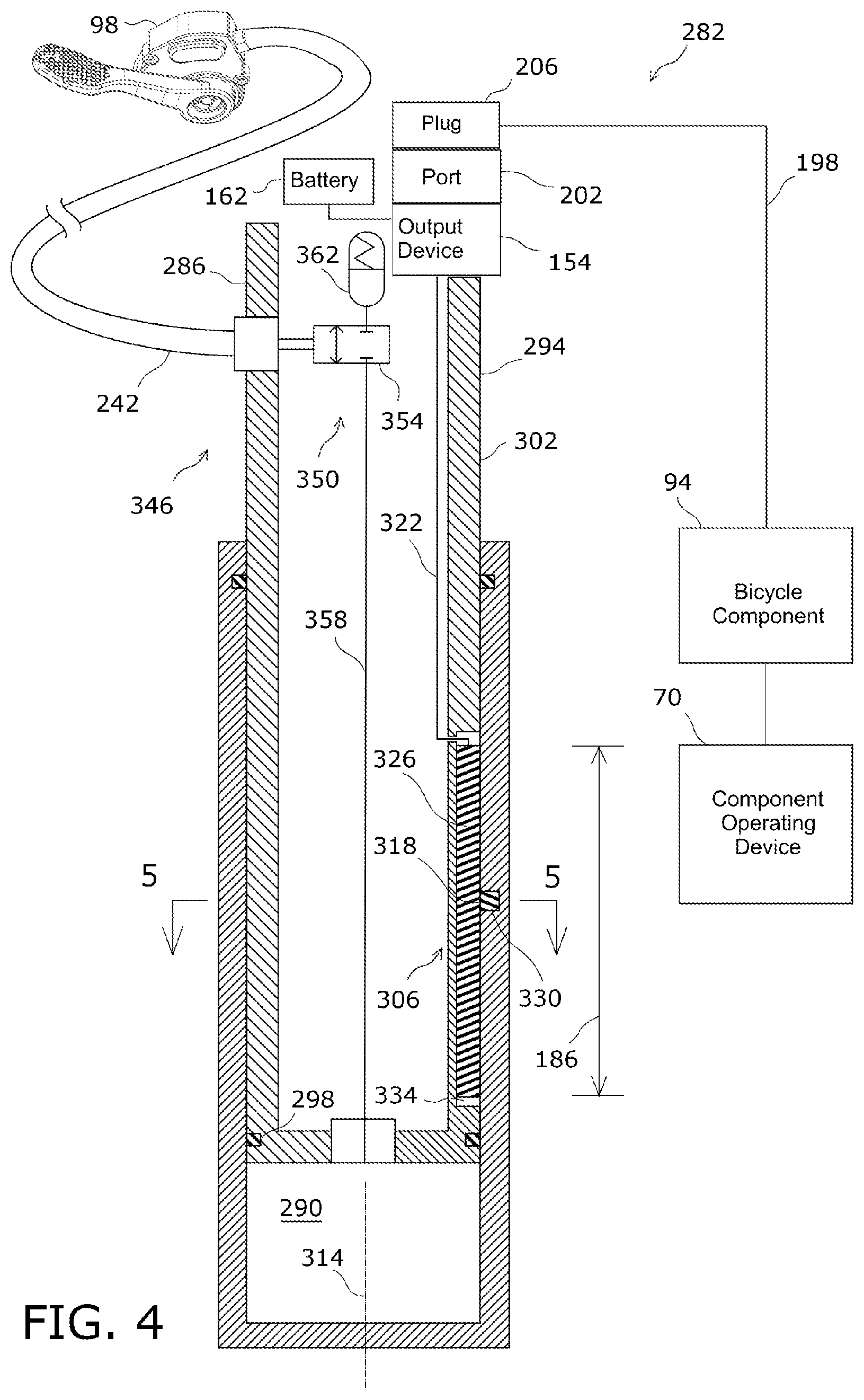 Patent US12312039 Figure 3 – Bicycle telescopic apparatus