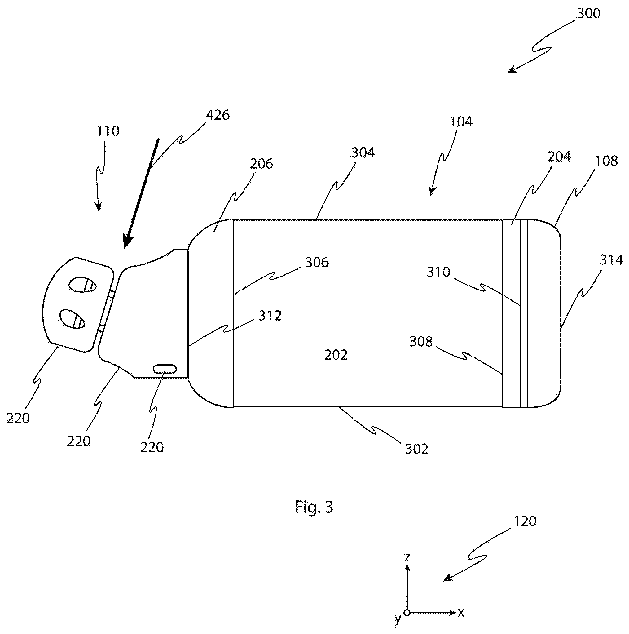Patent US12312040 Figure 3 – Bicycle underseat storage with light and wheel guard