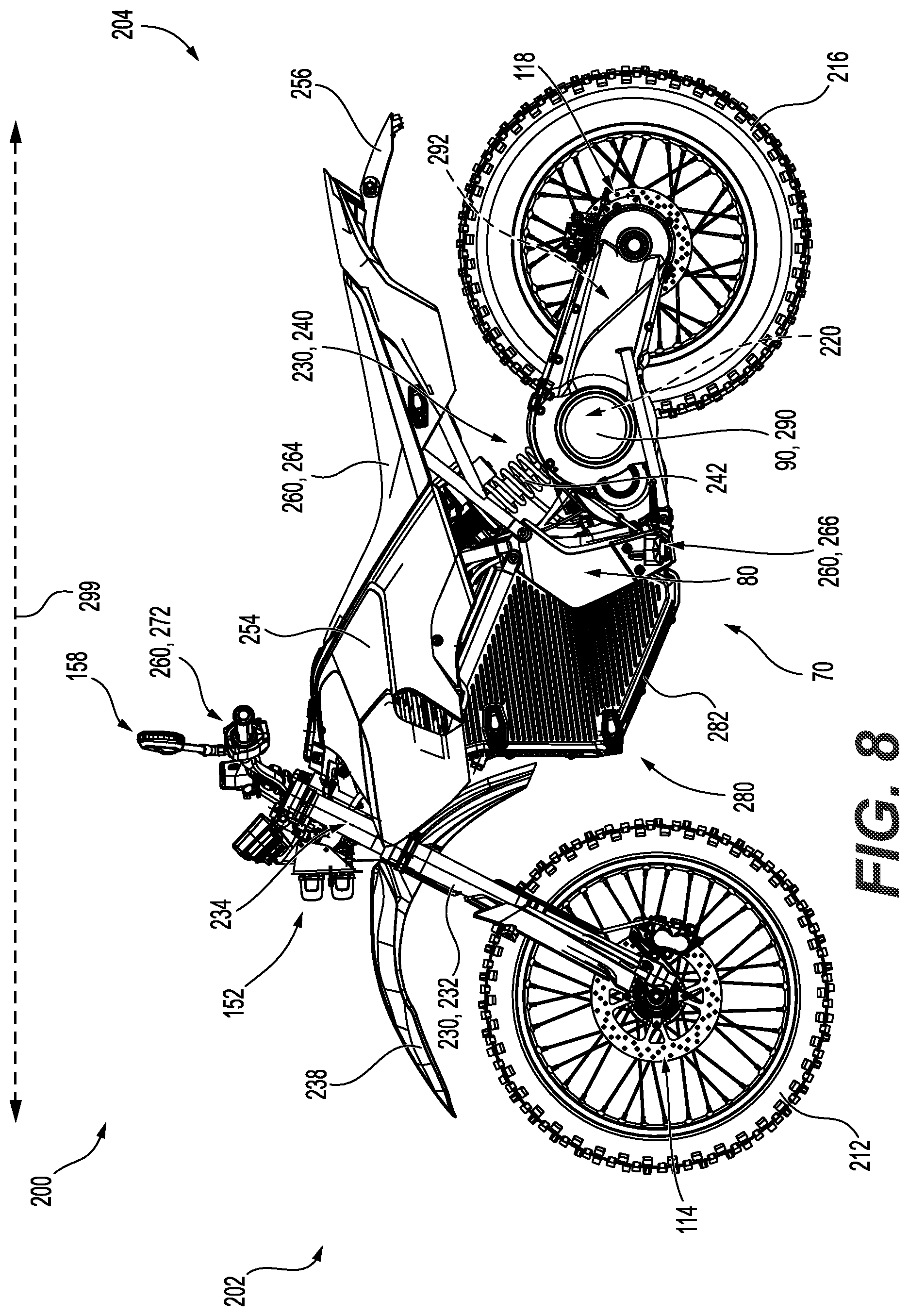 Patent US12312041 Figure 8 – Method for assembling motorcycles of a family of motorcycles and corresponding motorcycles