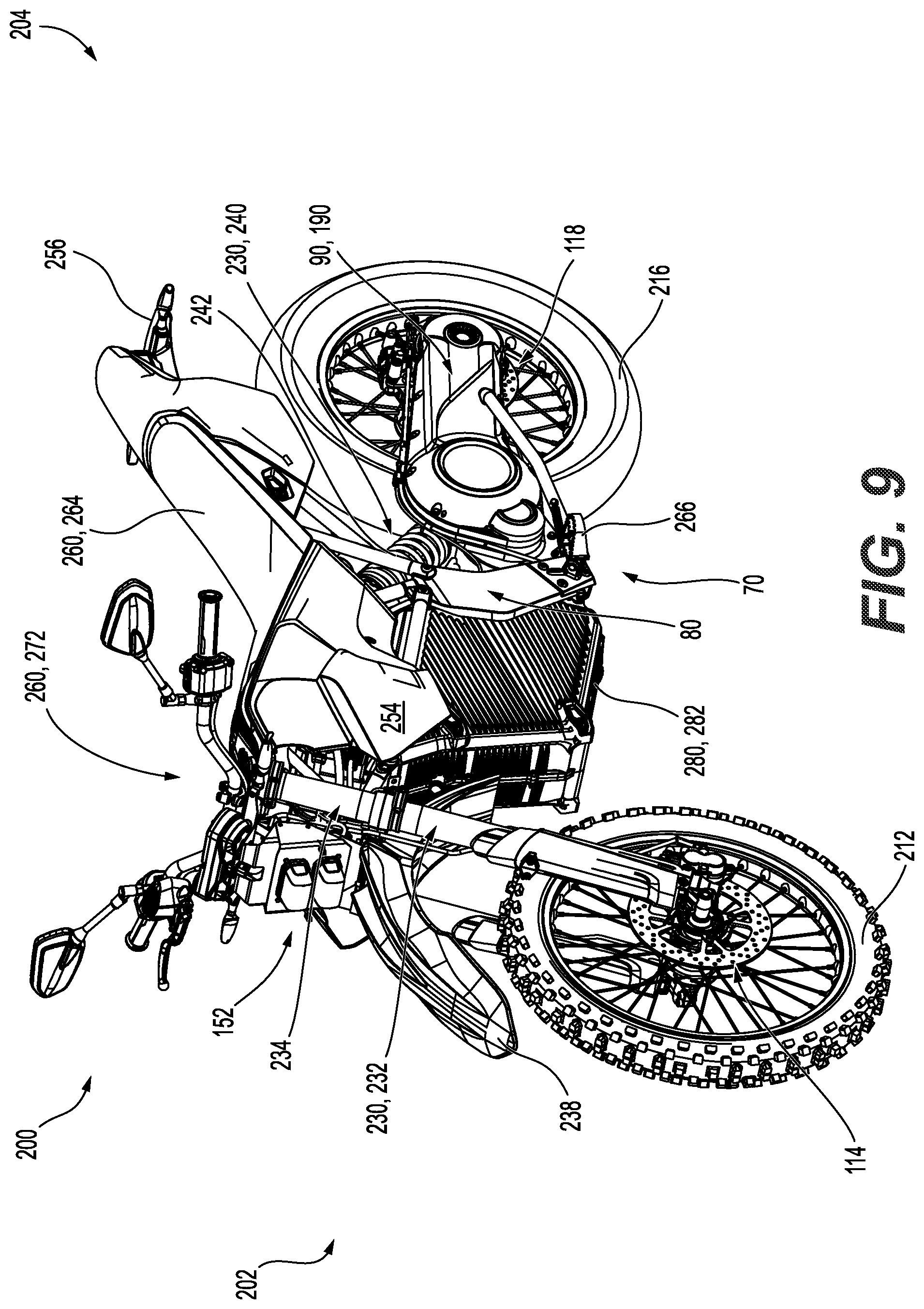 Patent US12312041 Figure 9 – Method for assembling motorcycles of a family of motorcycles and corresponding motorcycles