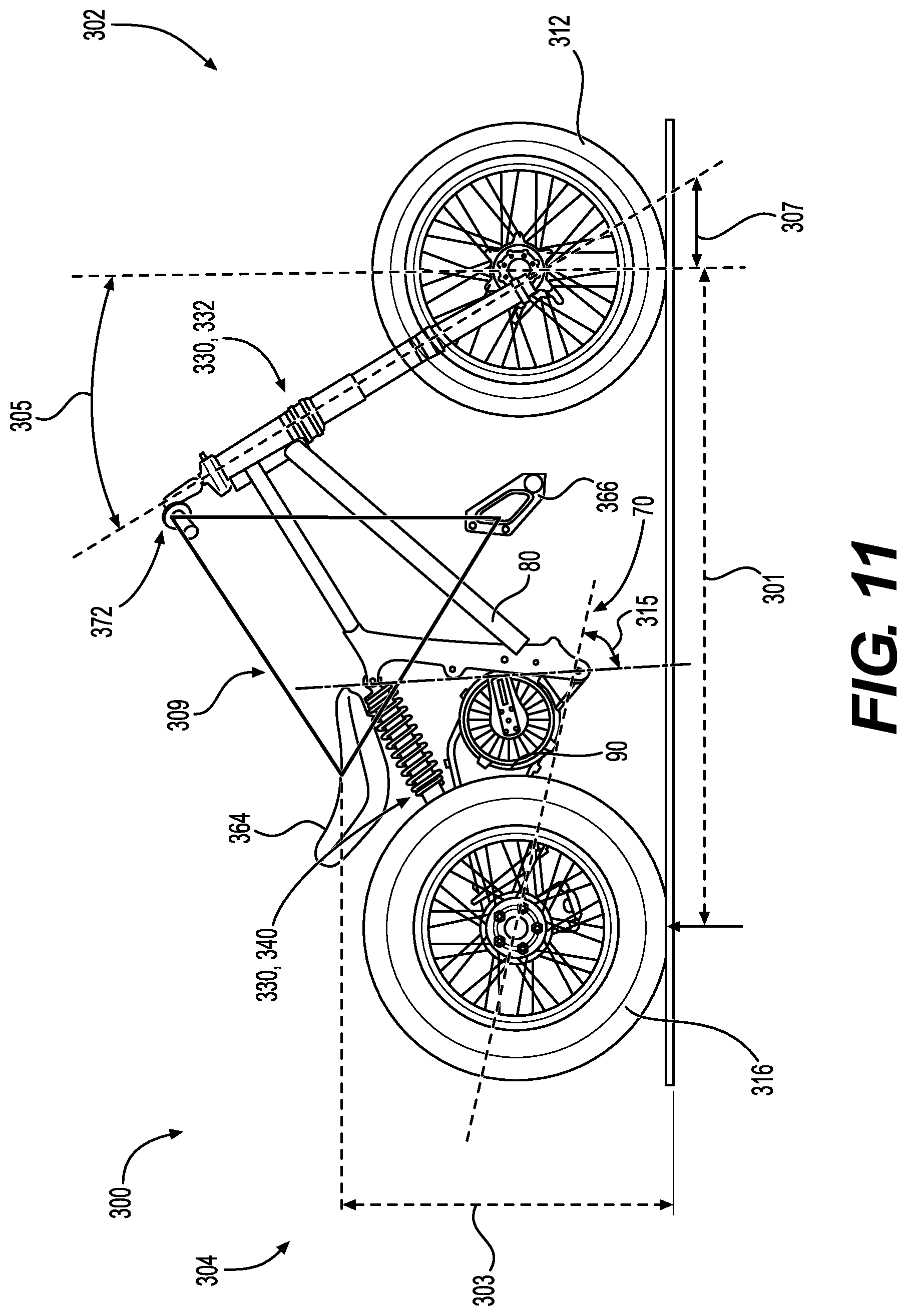Patent US12312041 Figure 11 – Method for assembling motorcycles of a family of motorcycles and corresponding motorcycles