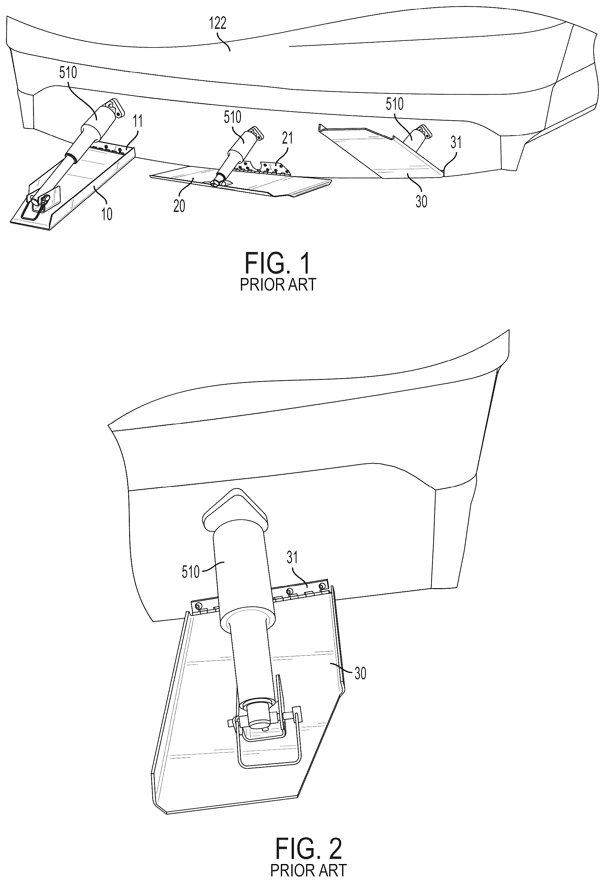 Patent US12312043 Figure 1 – Wake-modifying device for a boat
