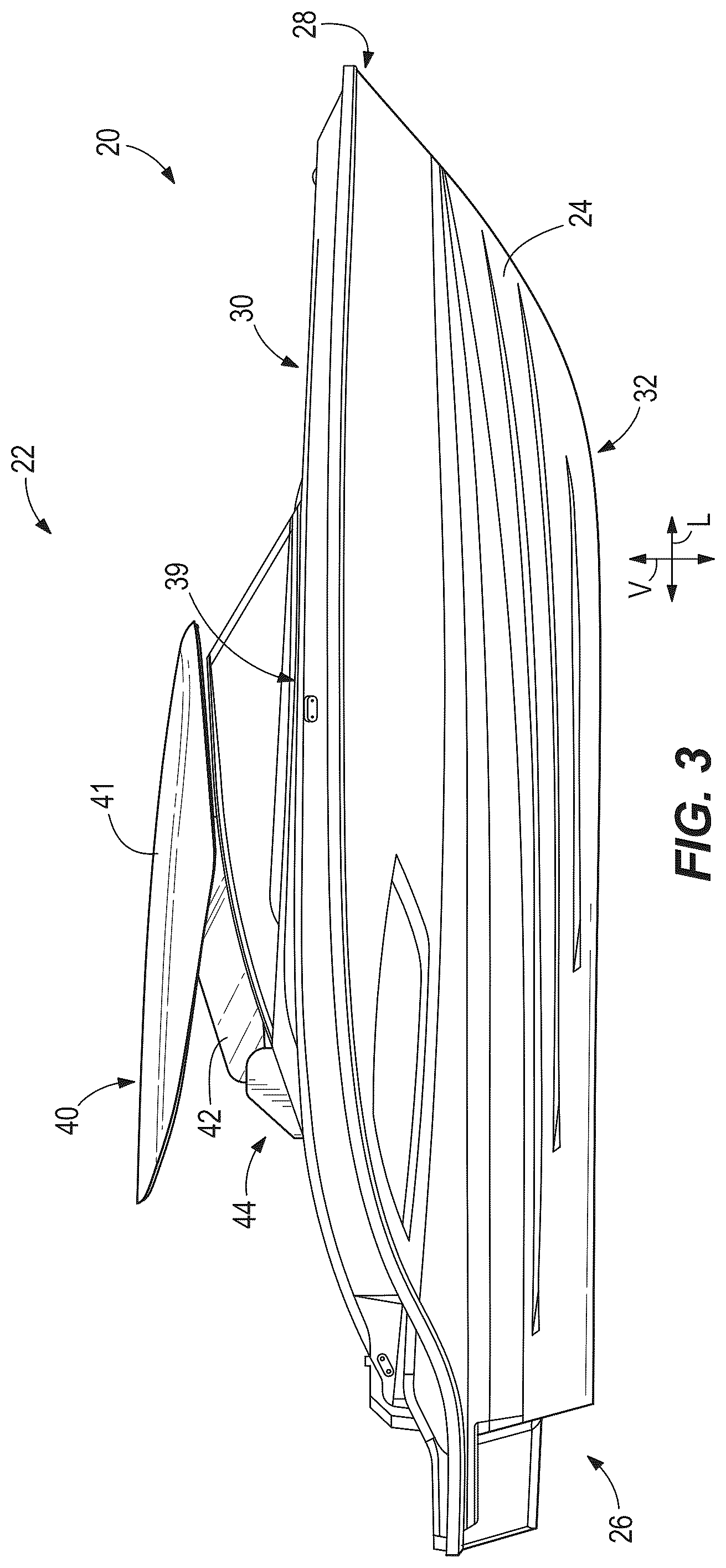 Patent US12312044 Figure 3 – Systems and methods for controlling convertible bimini tops for marine vessels