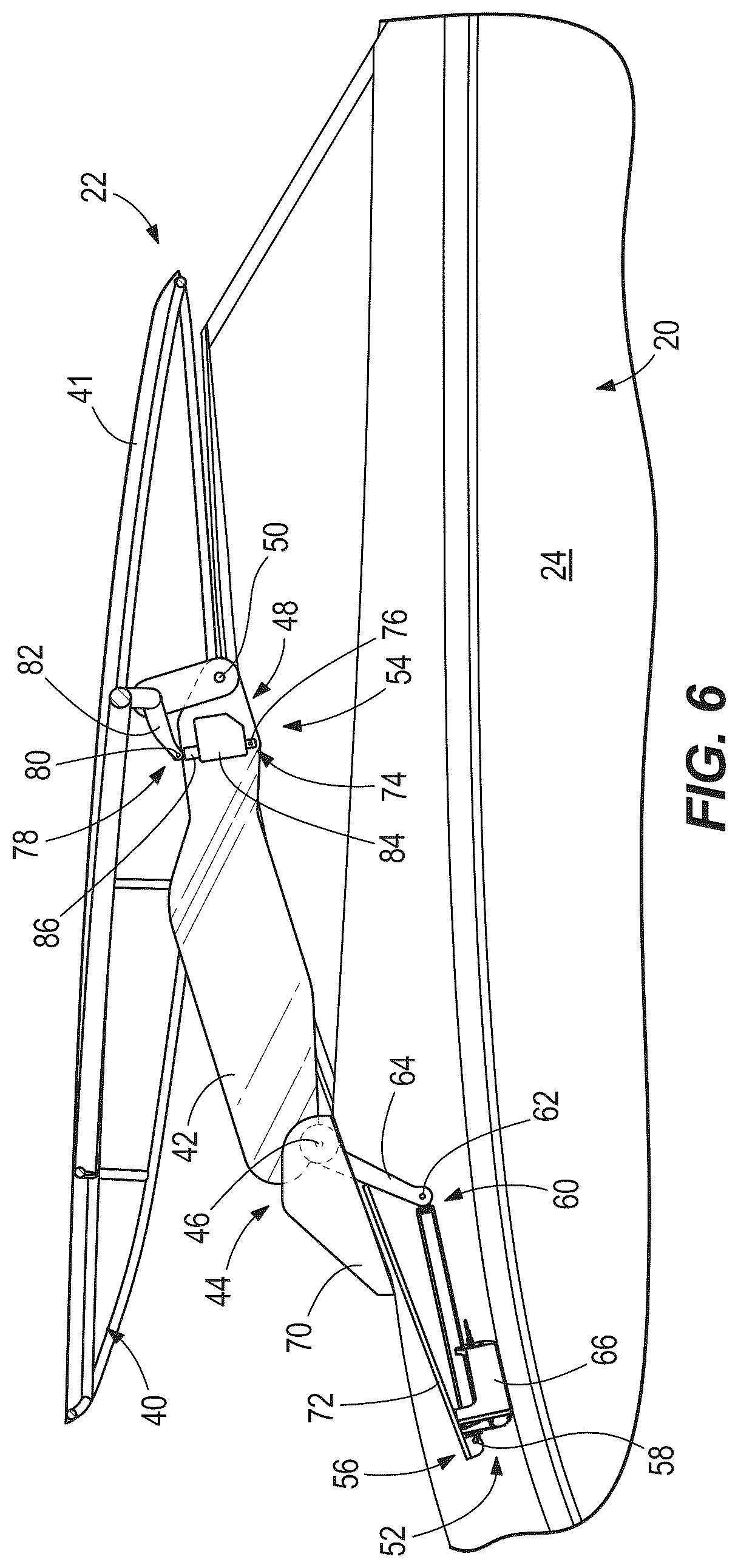 Patent US12312044 Figure 6 – Systems and methods for controlling convertible bimini tops for marine vessels