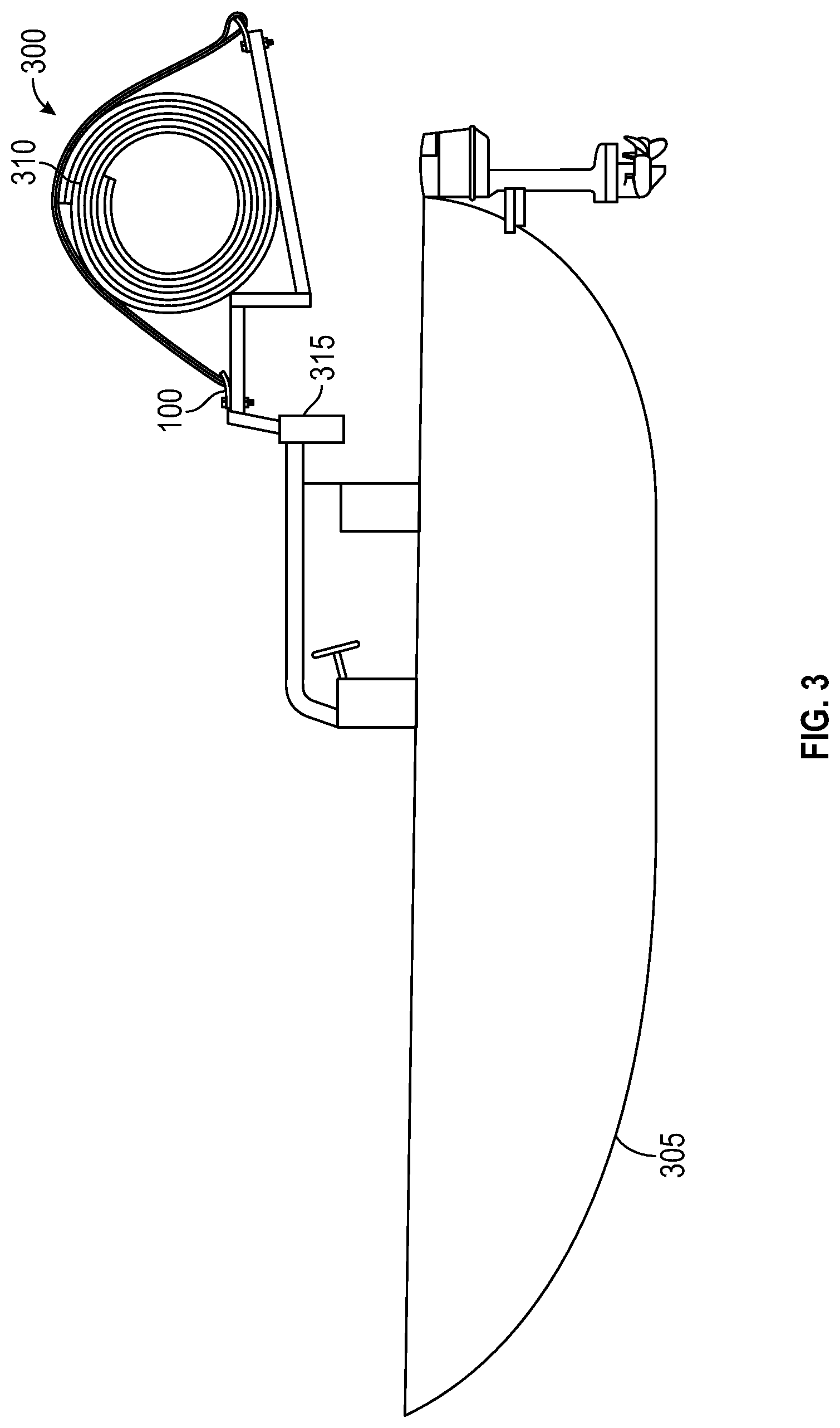 Patent US12312046 Figure 3 – System and method for creating storage on a marine vehicle