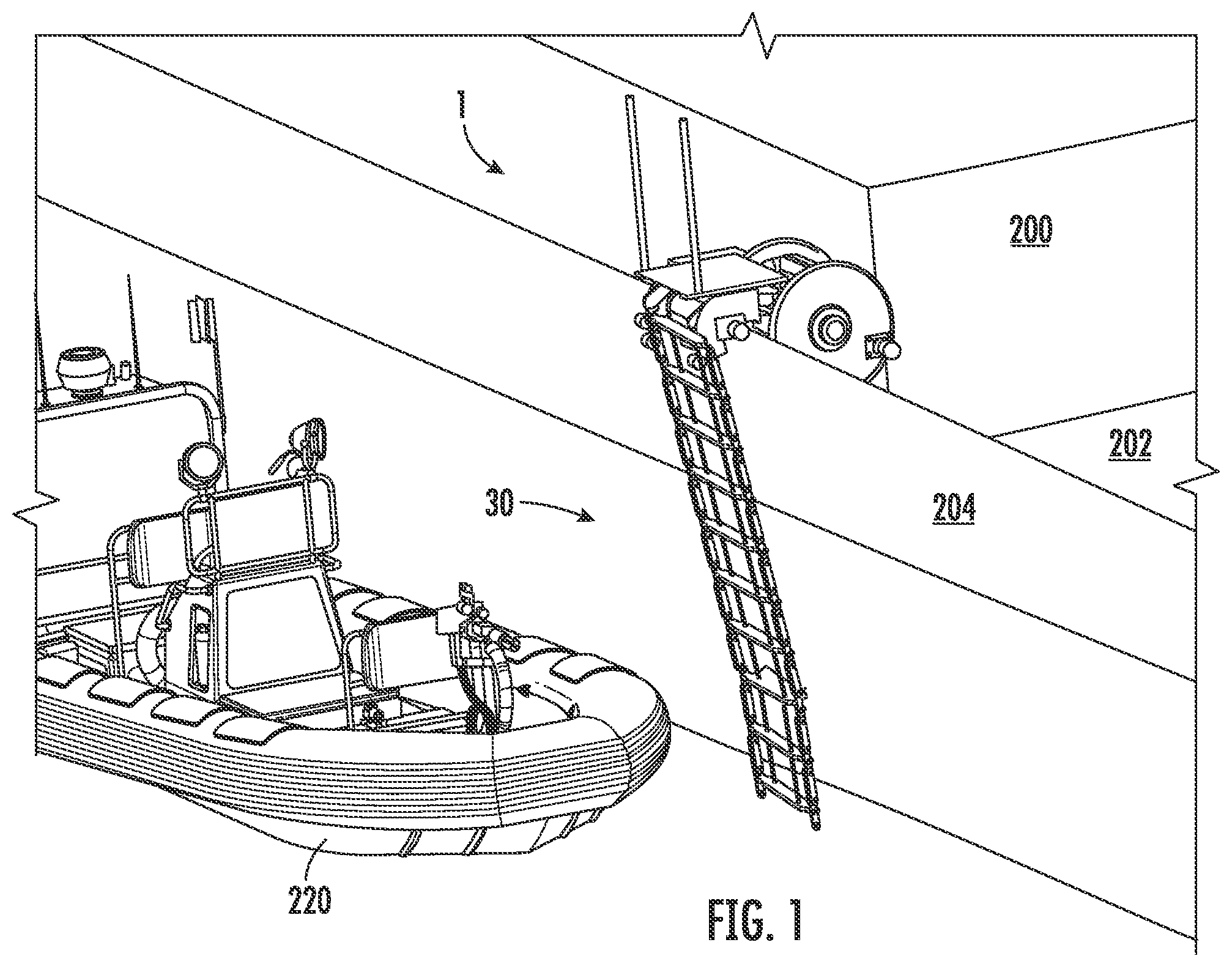 Patent US12312047 Figure 1 – Powered retractable ladder
