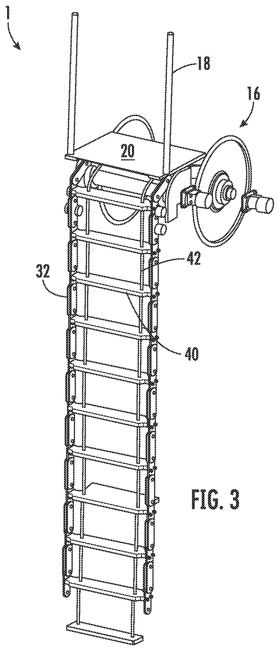 Patent US12312047 Figure 3 – Powered retractable ladder