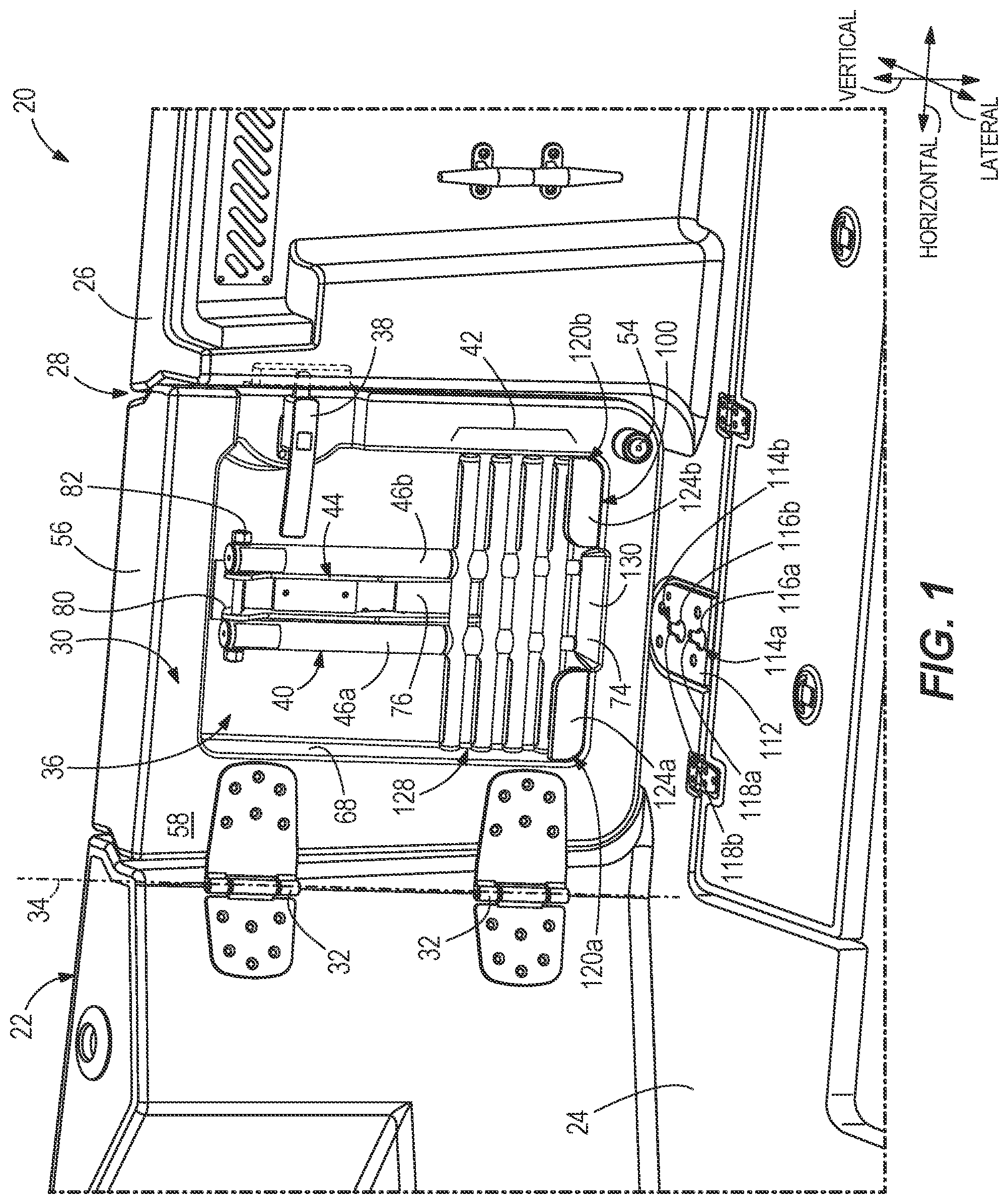Patent US12312048 Figure 1 – Dive doors for marine vessels having ladder storage