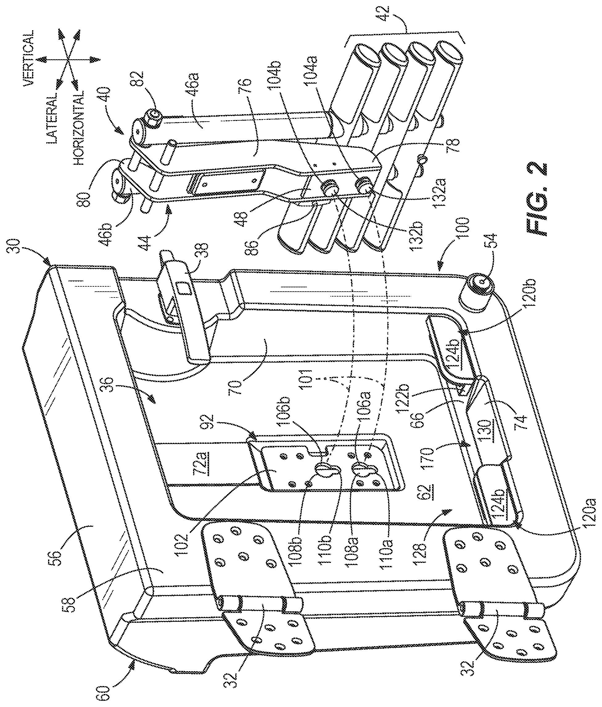 Patent US12312048 Figure 2 – Dive doors for marine vessels having ladder storage