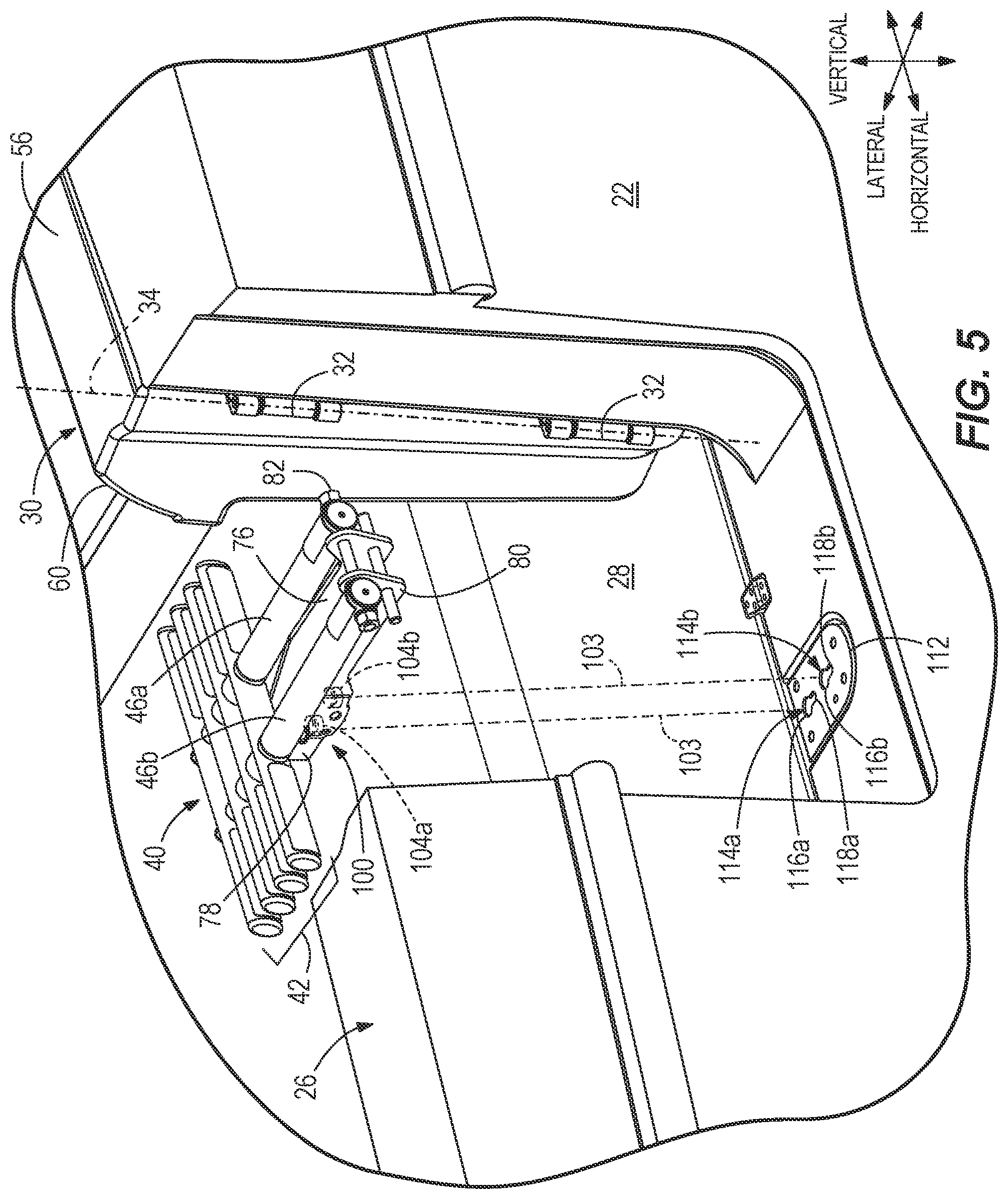 Patent US12312048 Figure 5 – Dive doors for marine vessels having ladder storage