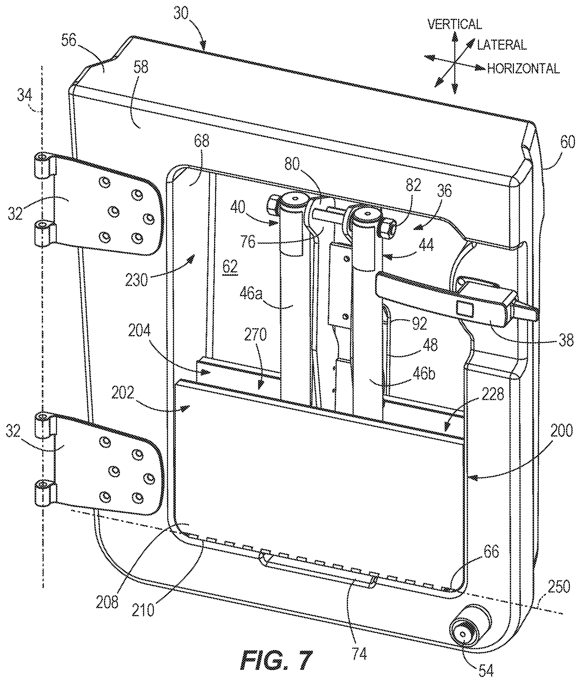 Patent US12312048 Figure 7 – Dive doors for marine vessels having ladder storage