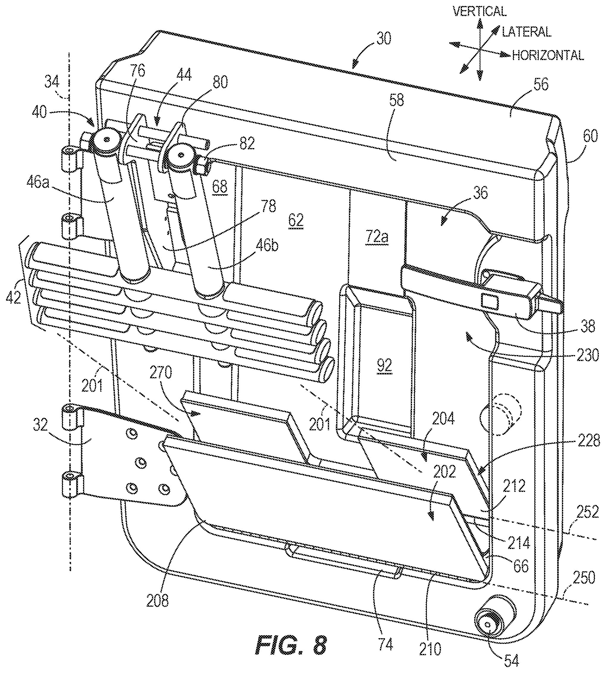 Patent US12312048 Figure 8 – Dive doors for marine vessels having ladder storage