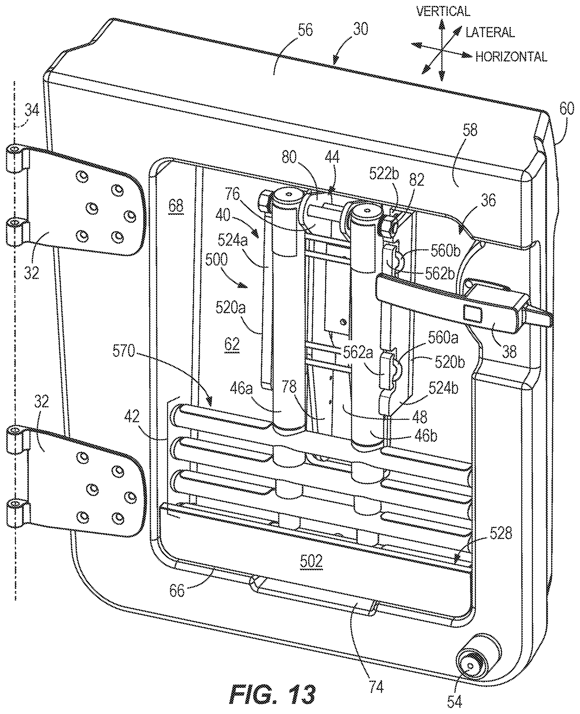 Patent US12312048 Figure 13 – Dive doors for marine vessels having ladder storage