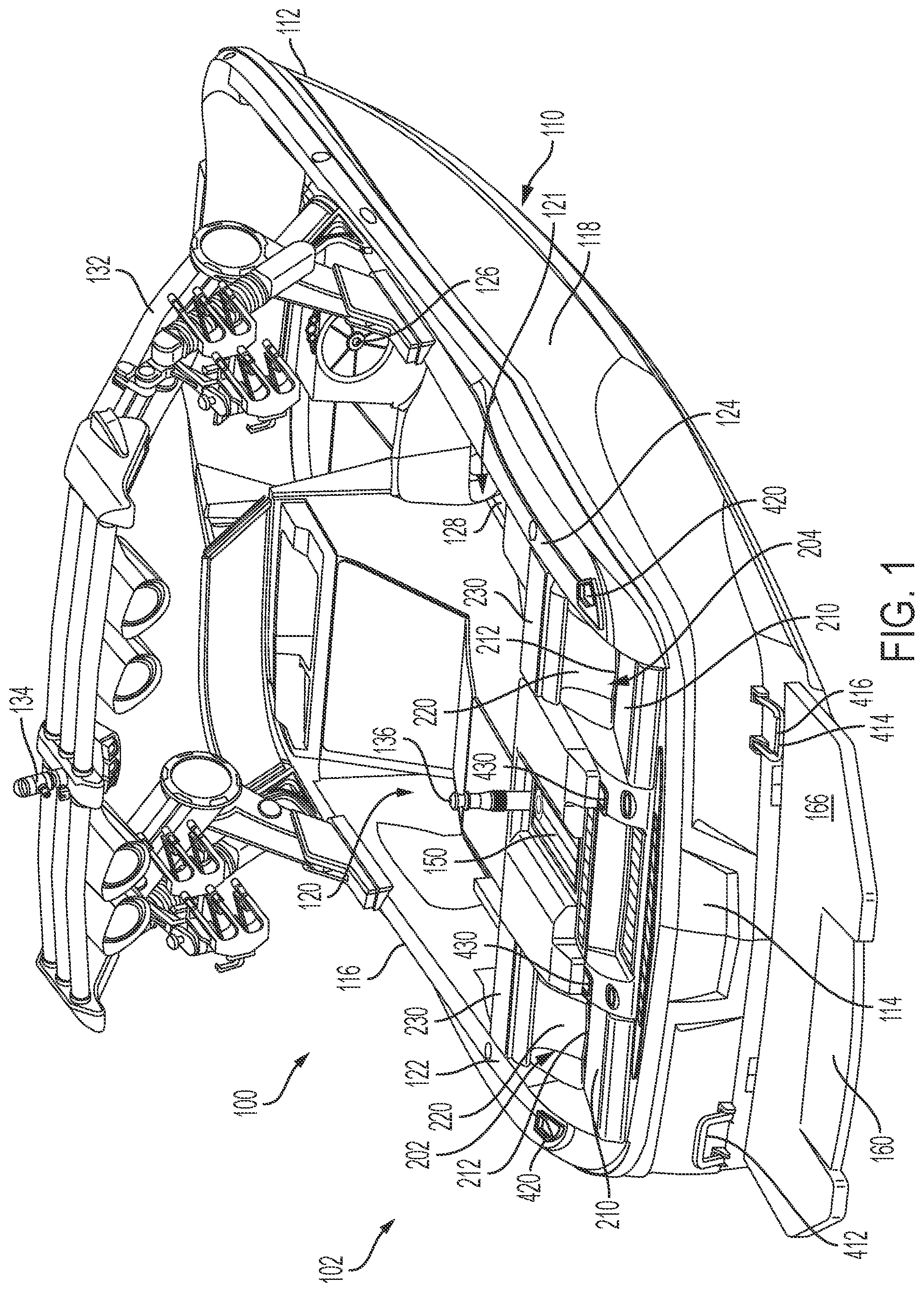 Patent US12312049 Figure 1 – Aft-facing transom seating for a boat