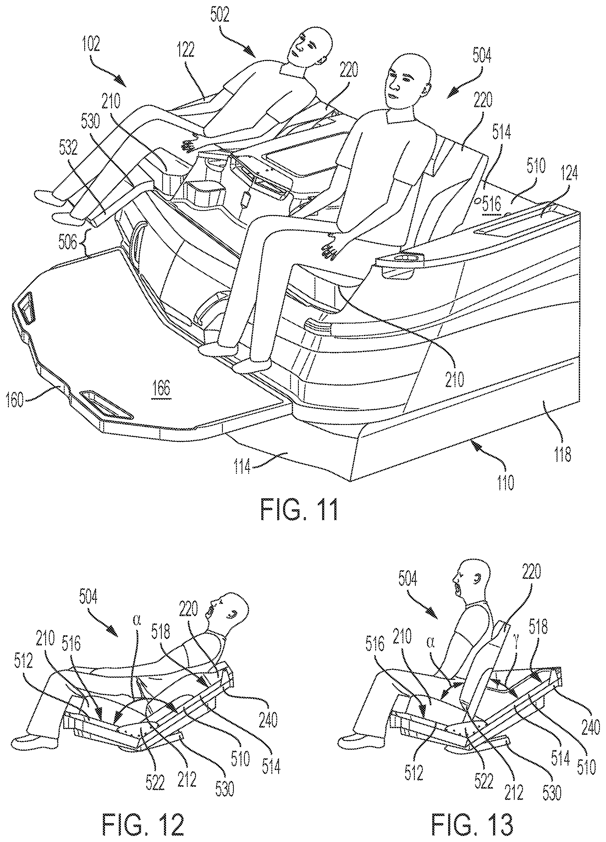 Patent US12312049 Figure 6 – Aft-facing transom seating for a boat
