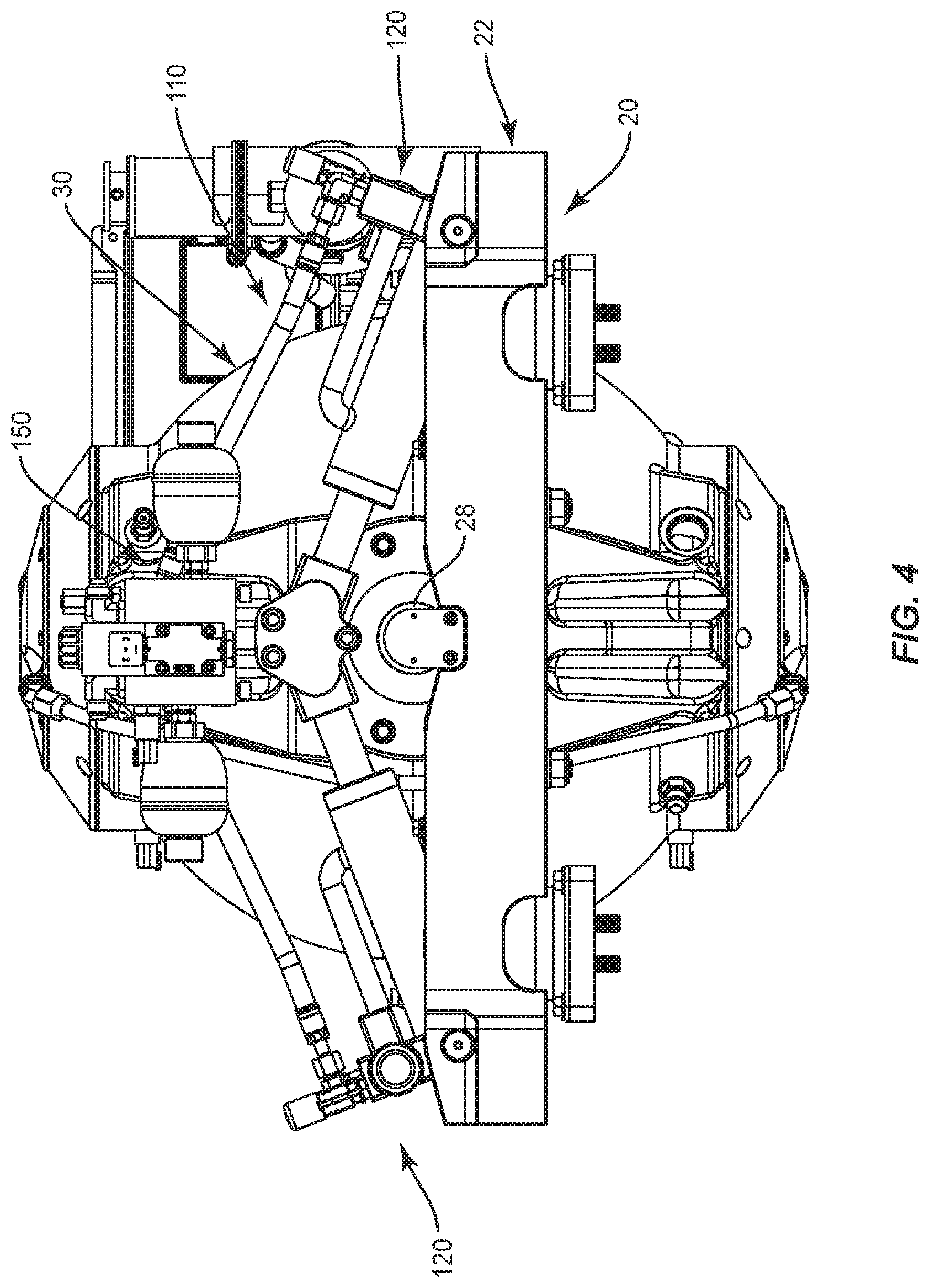 Patent US12312050 Figure 4 – Braking system for gyroscopic boat roll stabilizer