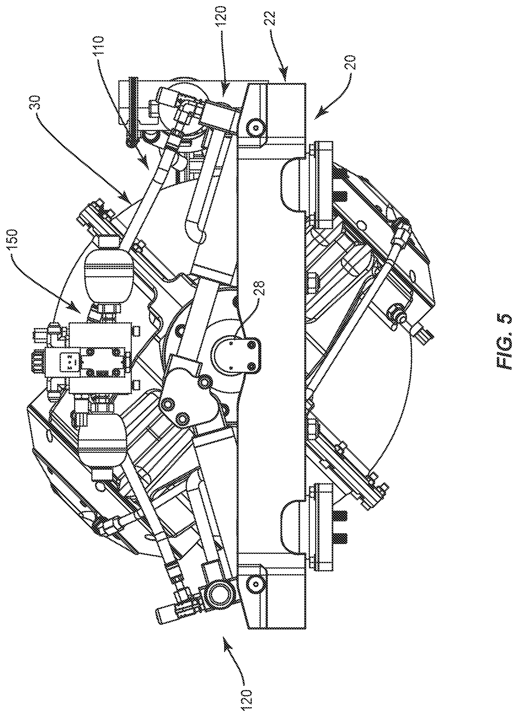 Patent US12312050 Figure 5 – Braking system for gyroscopic boat roll stabilizer