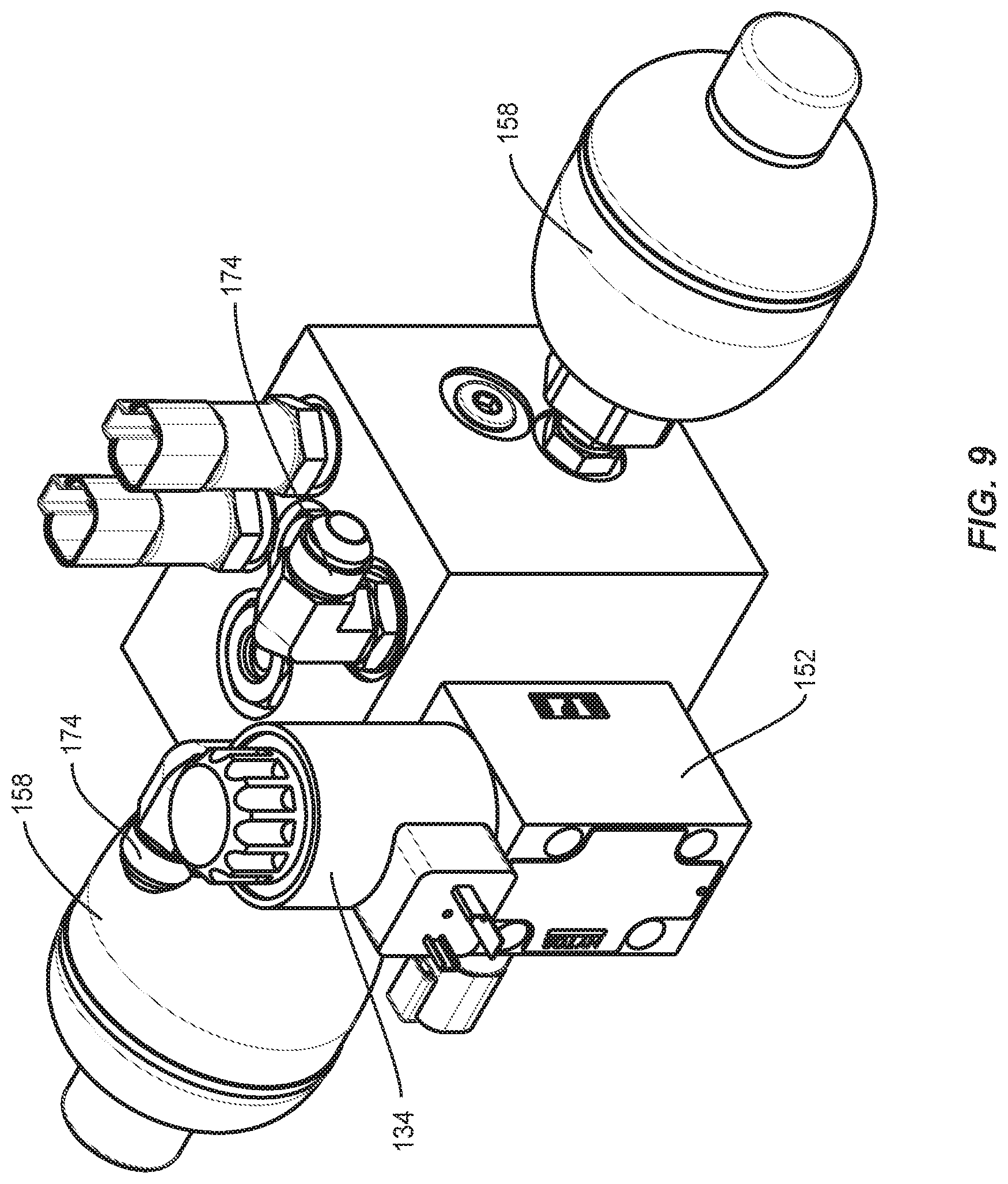 Patent US12312050 Figure 9 – Braking system for gyroscopic boat roll stabilizer